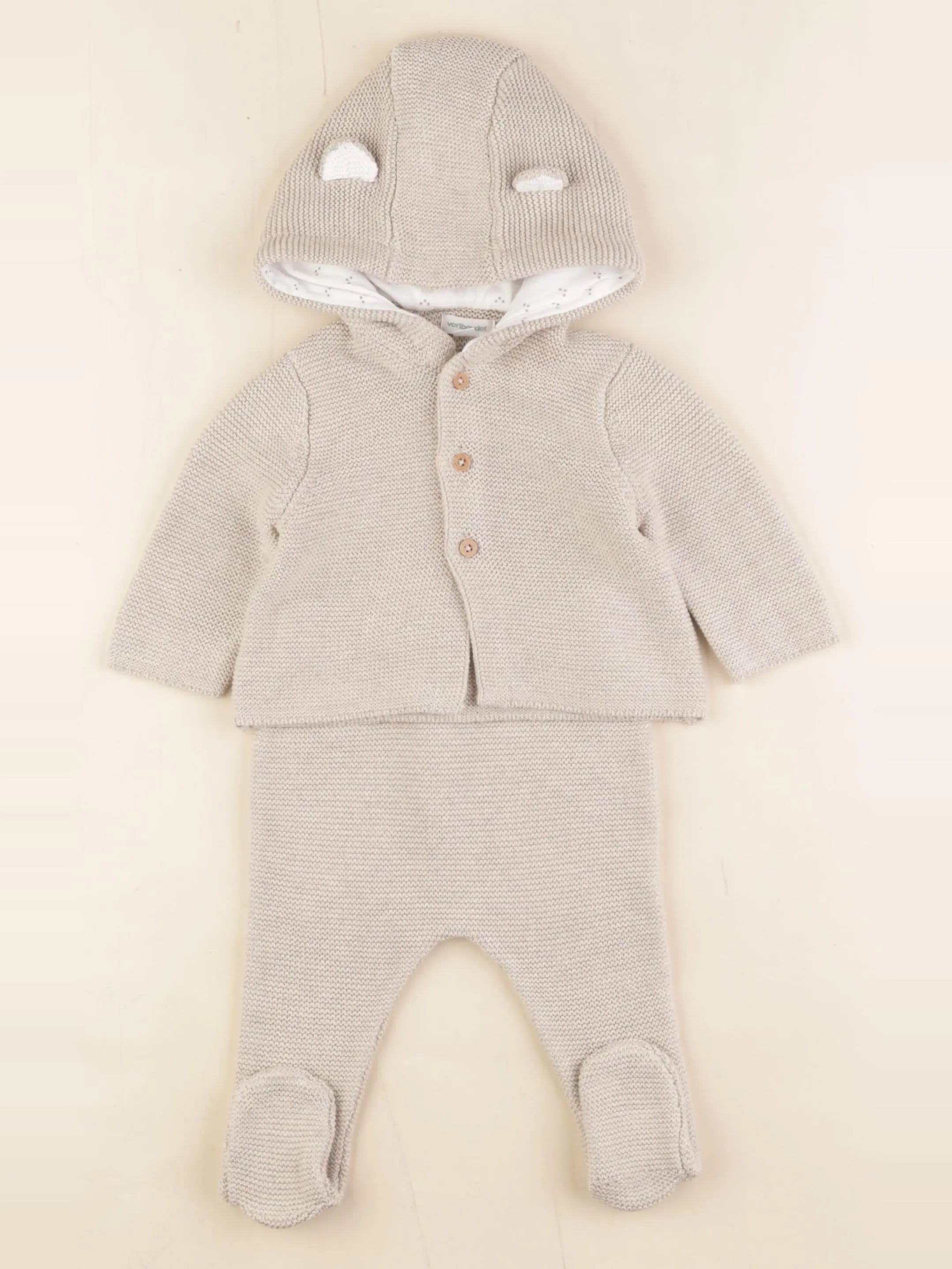 Vertbaudet - ensemble marron - 3 mois