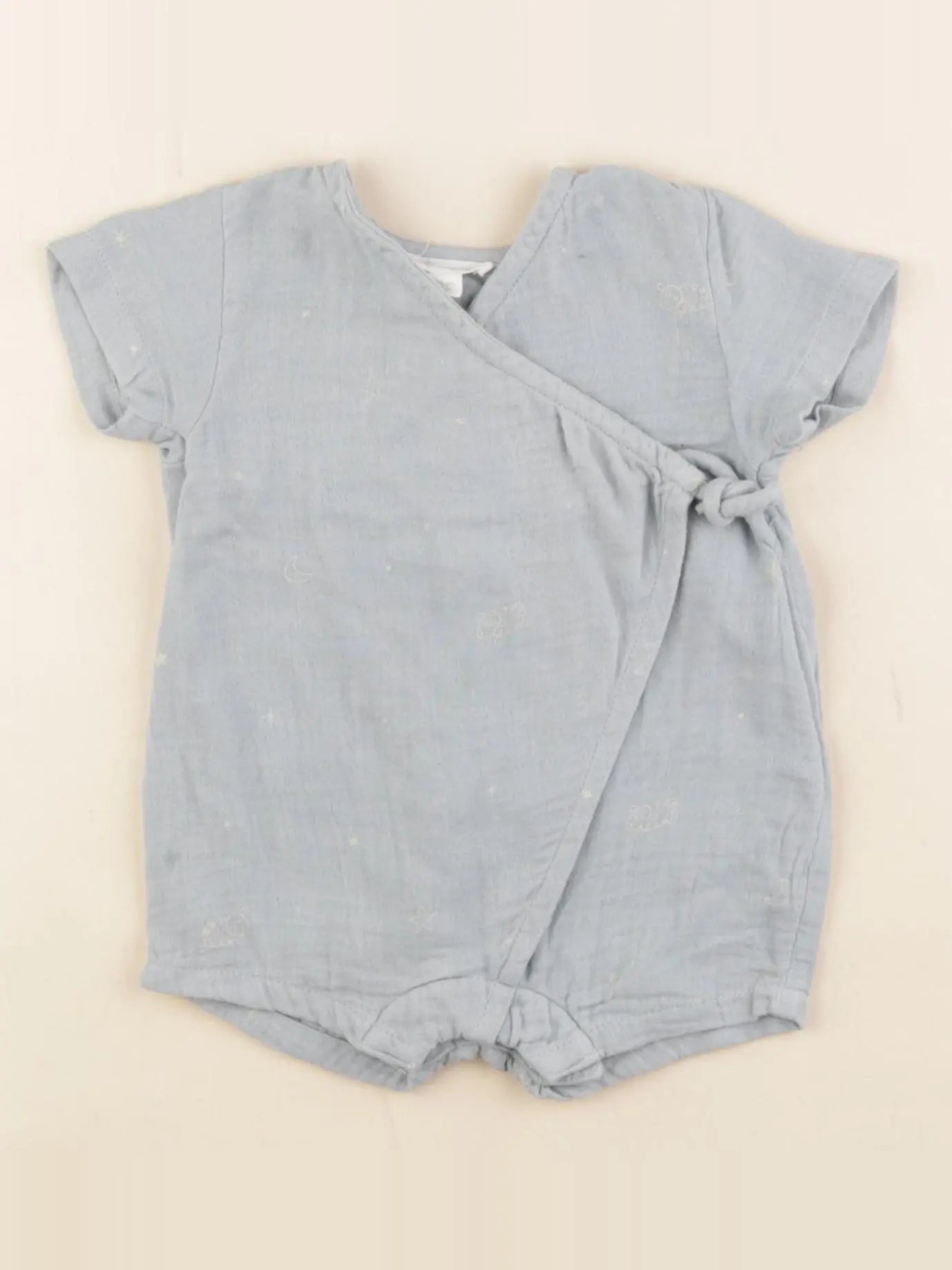 Vertbaudet - combinaison bleu - 1 mois