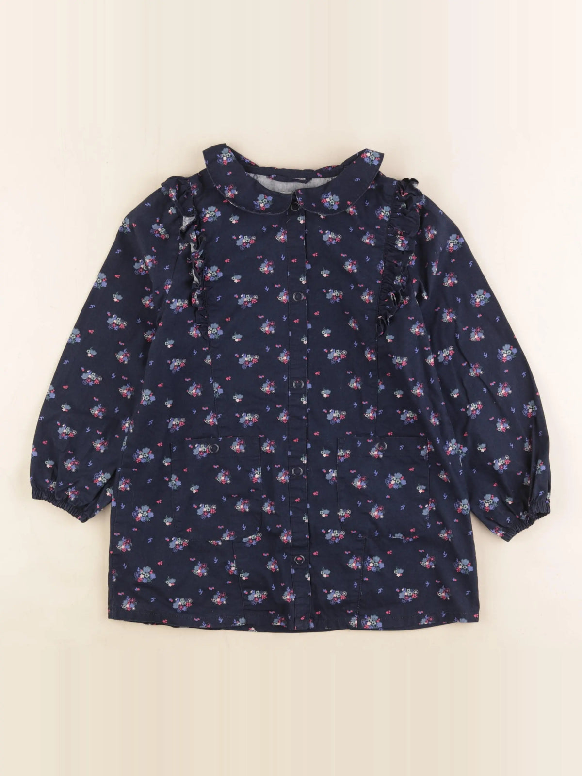 Vertbaudet - blouse d'école bleu - 5 ans