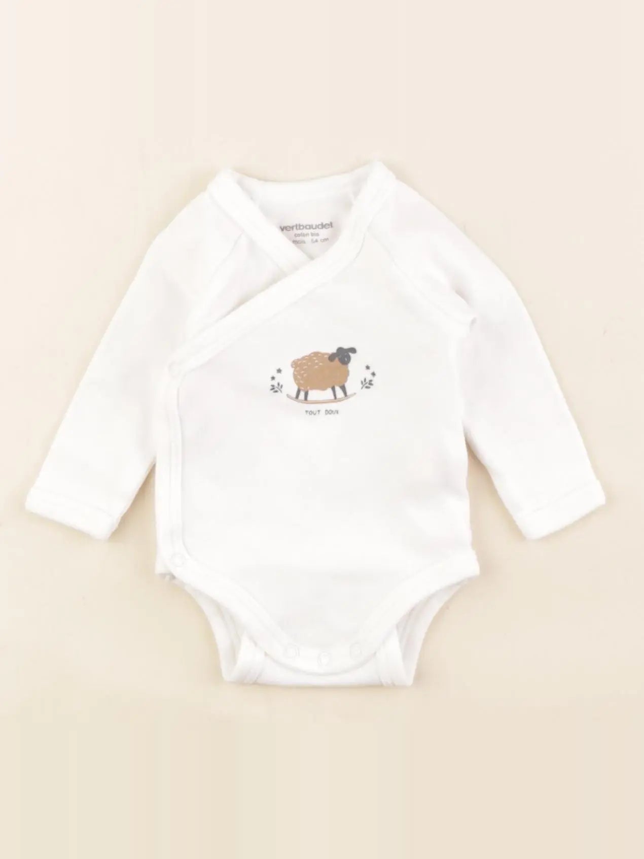 Vertbaudet - body blanc - 1 mois