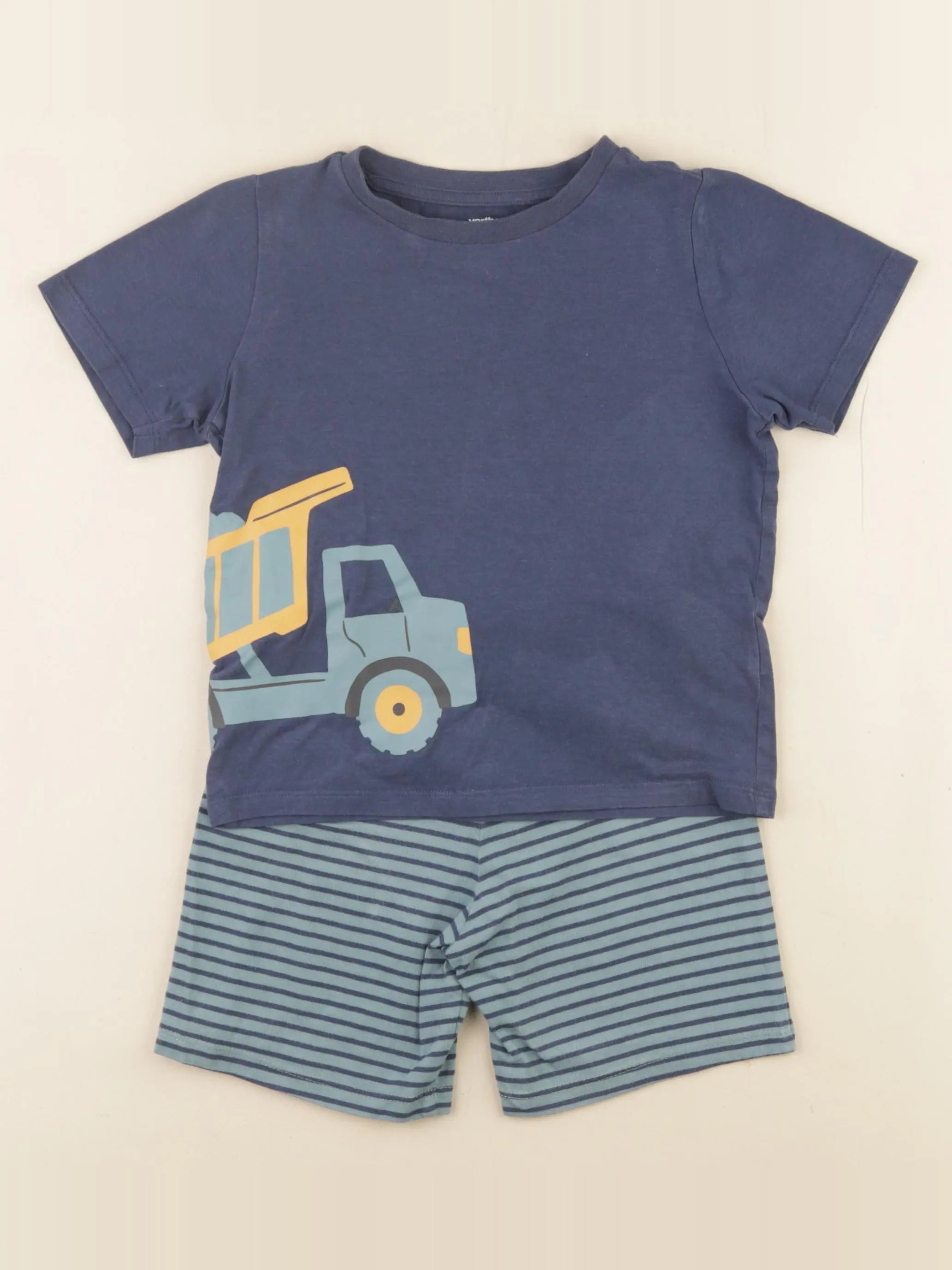Vertbaudet - pyjama coton bleu - 4 ans