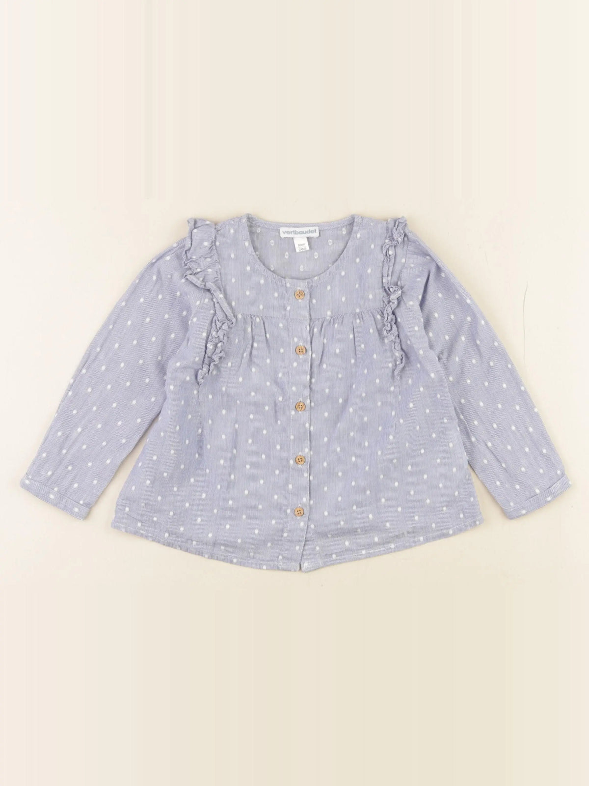 Vertbaudet - blouse bleu - 2 ans