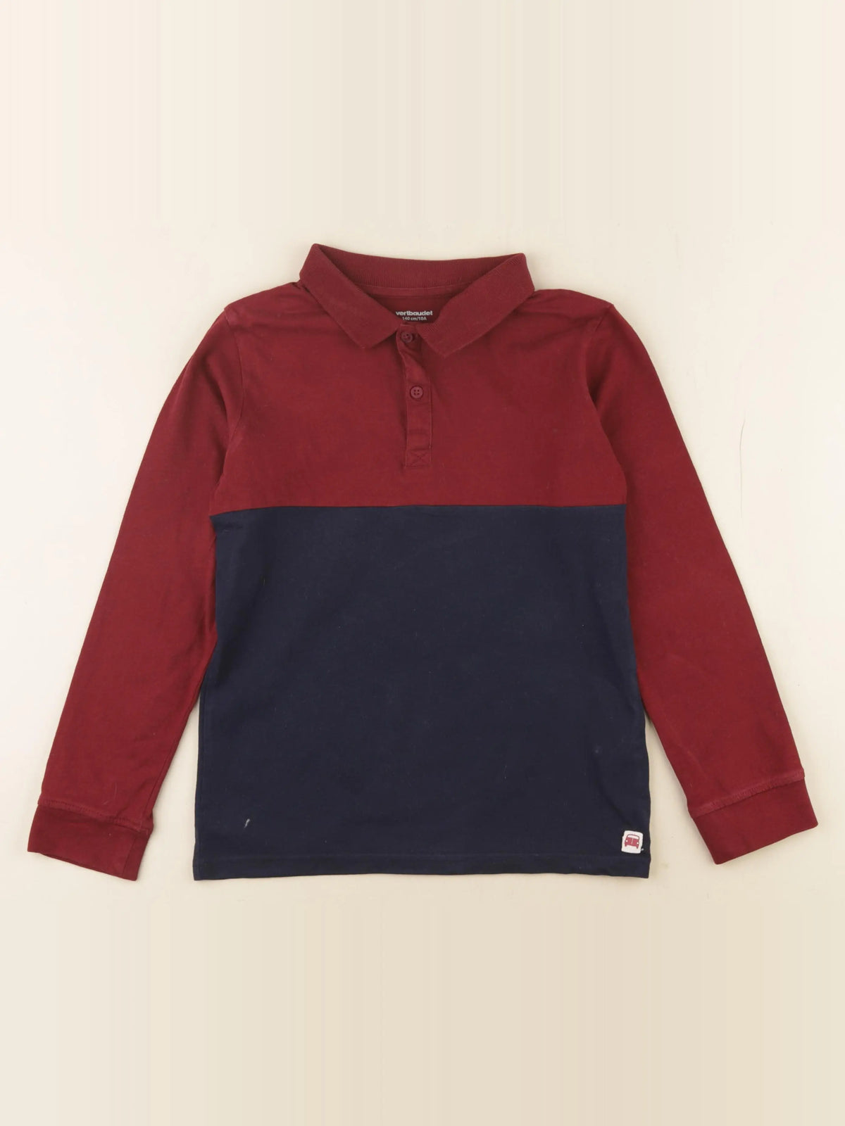 Vertbaudet - polo rouge, bleu - 10 ans