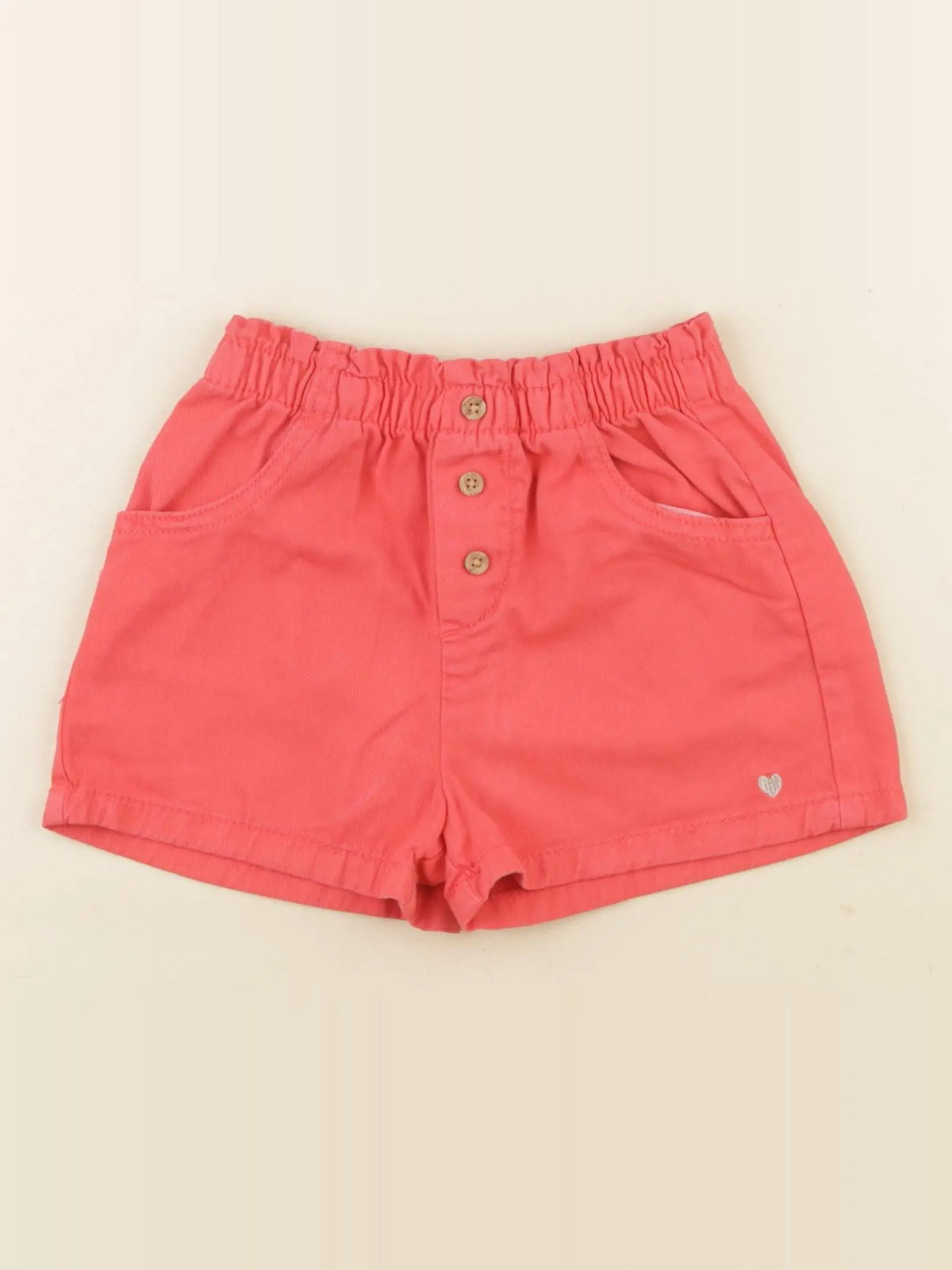 Vertbaudet - short rouge - 4 ans