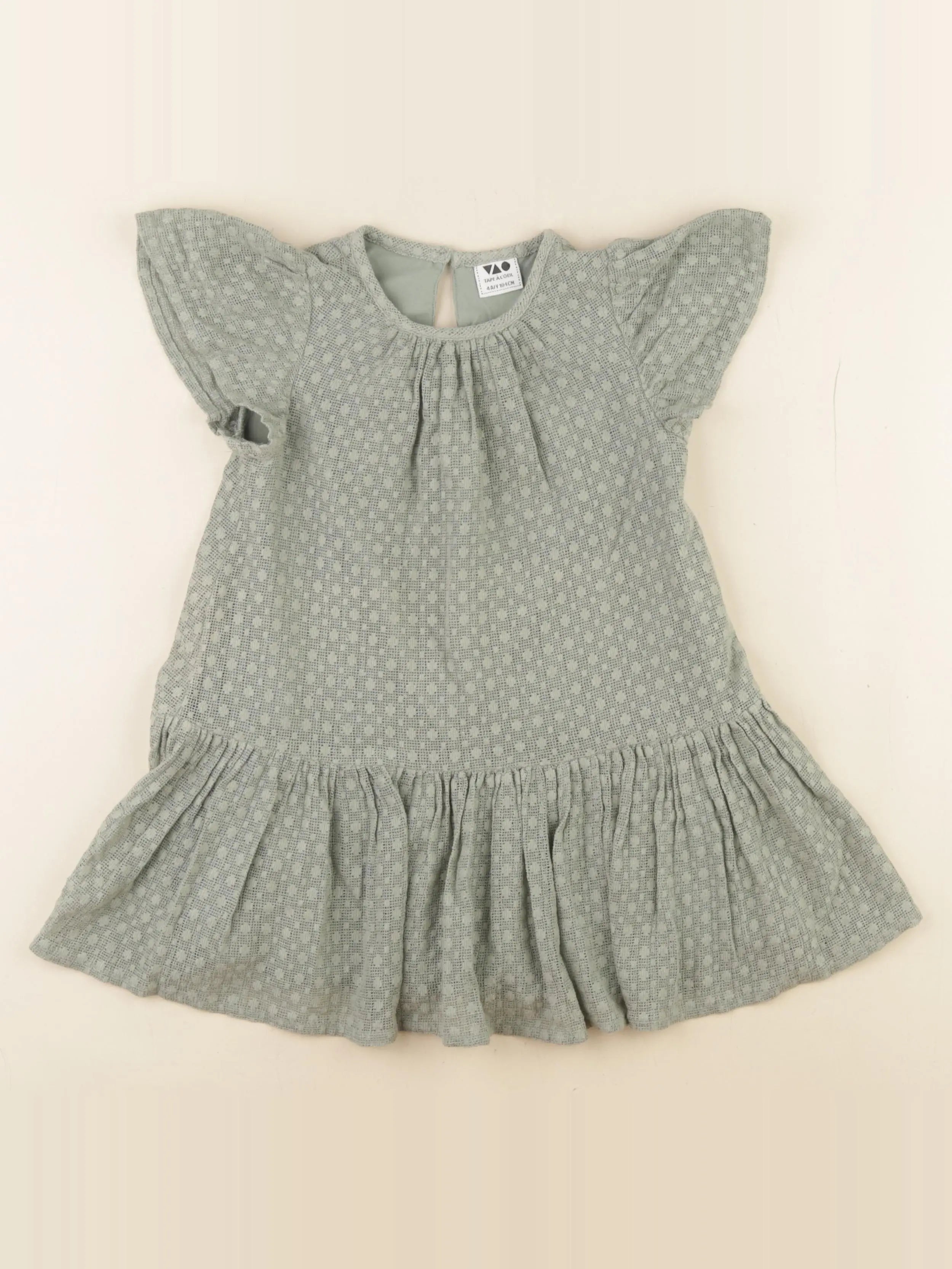 Vertbaudet - robe vert - 4 ans