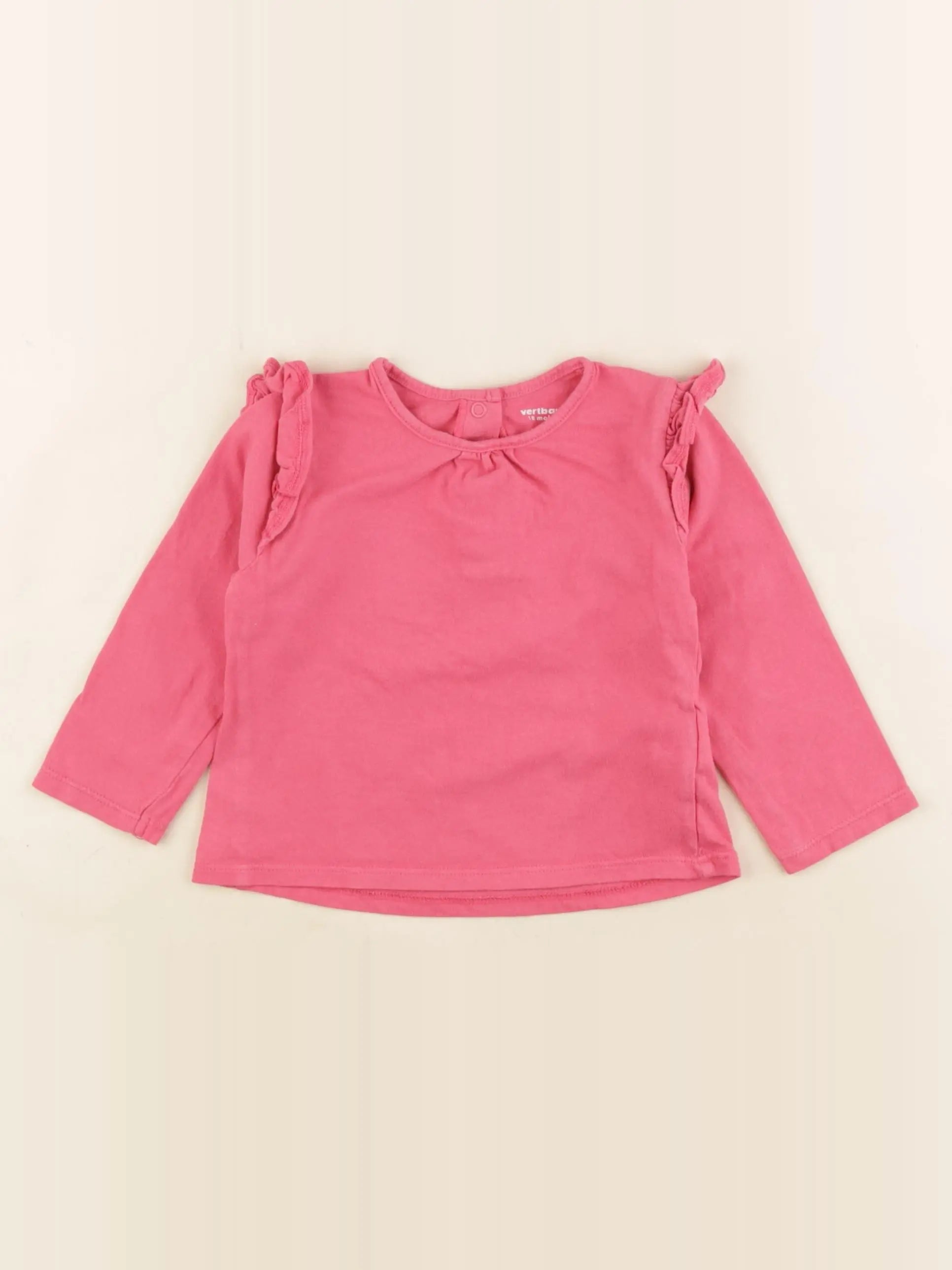 Vertbaudet - tee-shirt rose - 18 mois