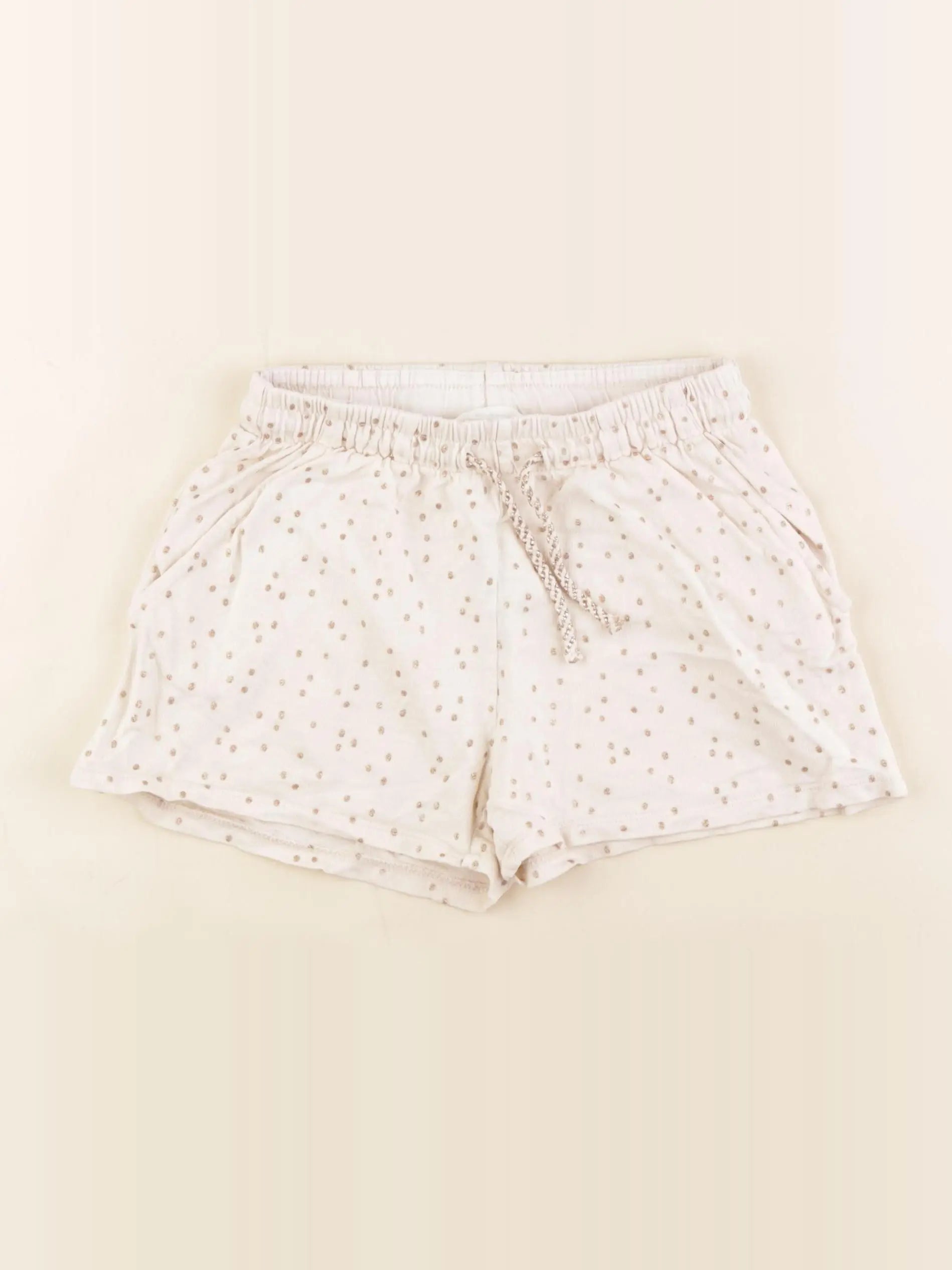 H&M - short beige, or - 6/7 ans