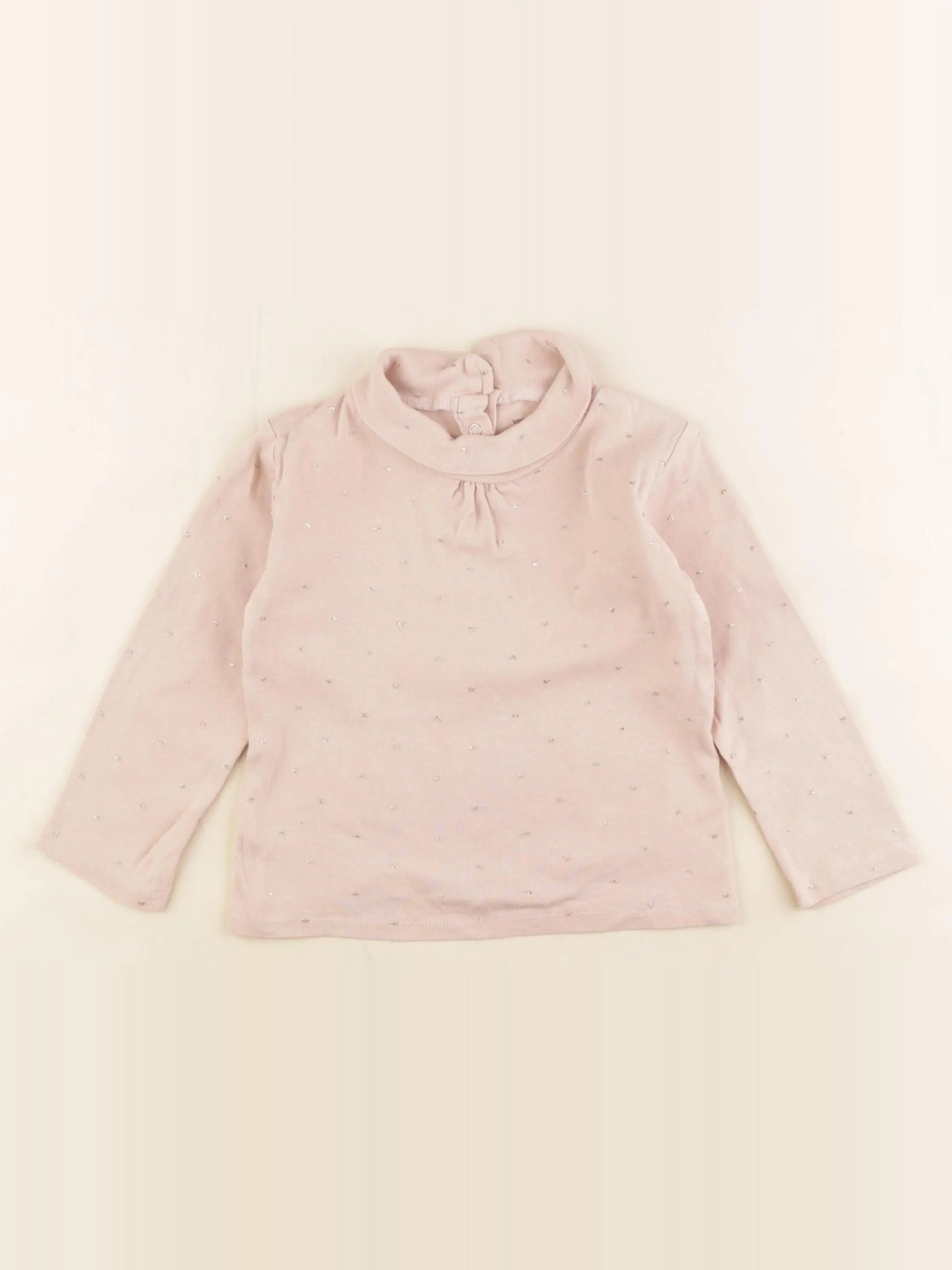 Vertbaudet - sous-pull rose, or - 3 ans