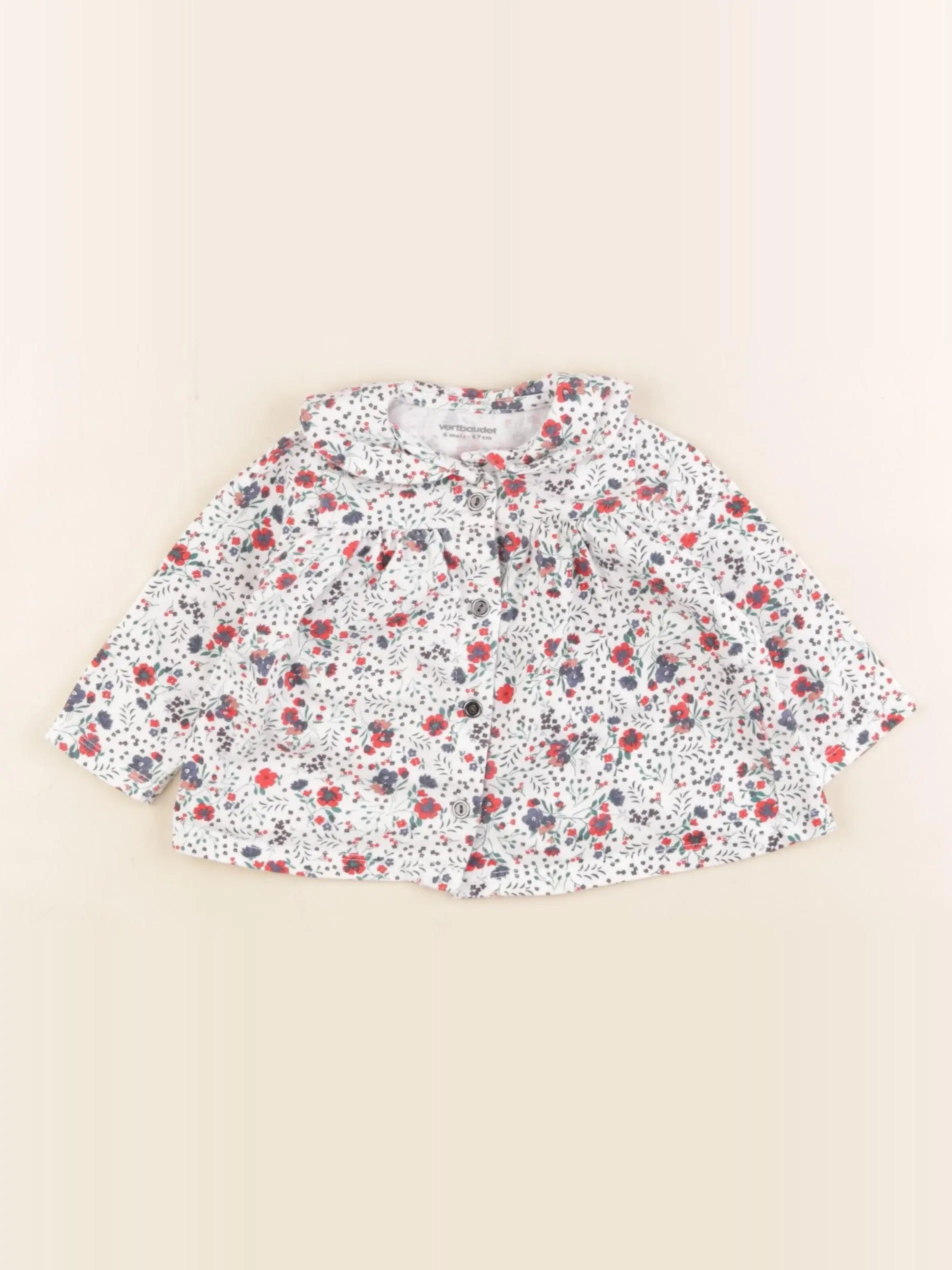 Vertbaudet - tee-shirt multicolore - 6 mois