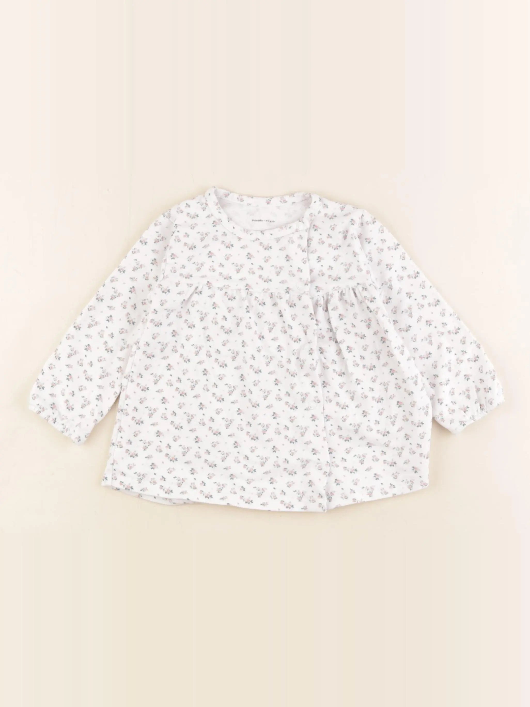 Vertbaudet - tee-shirt blanc - 9 mois