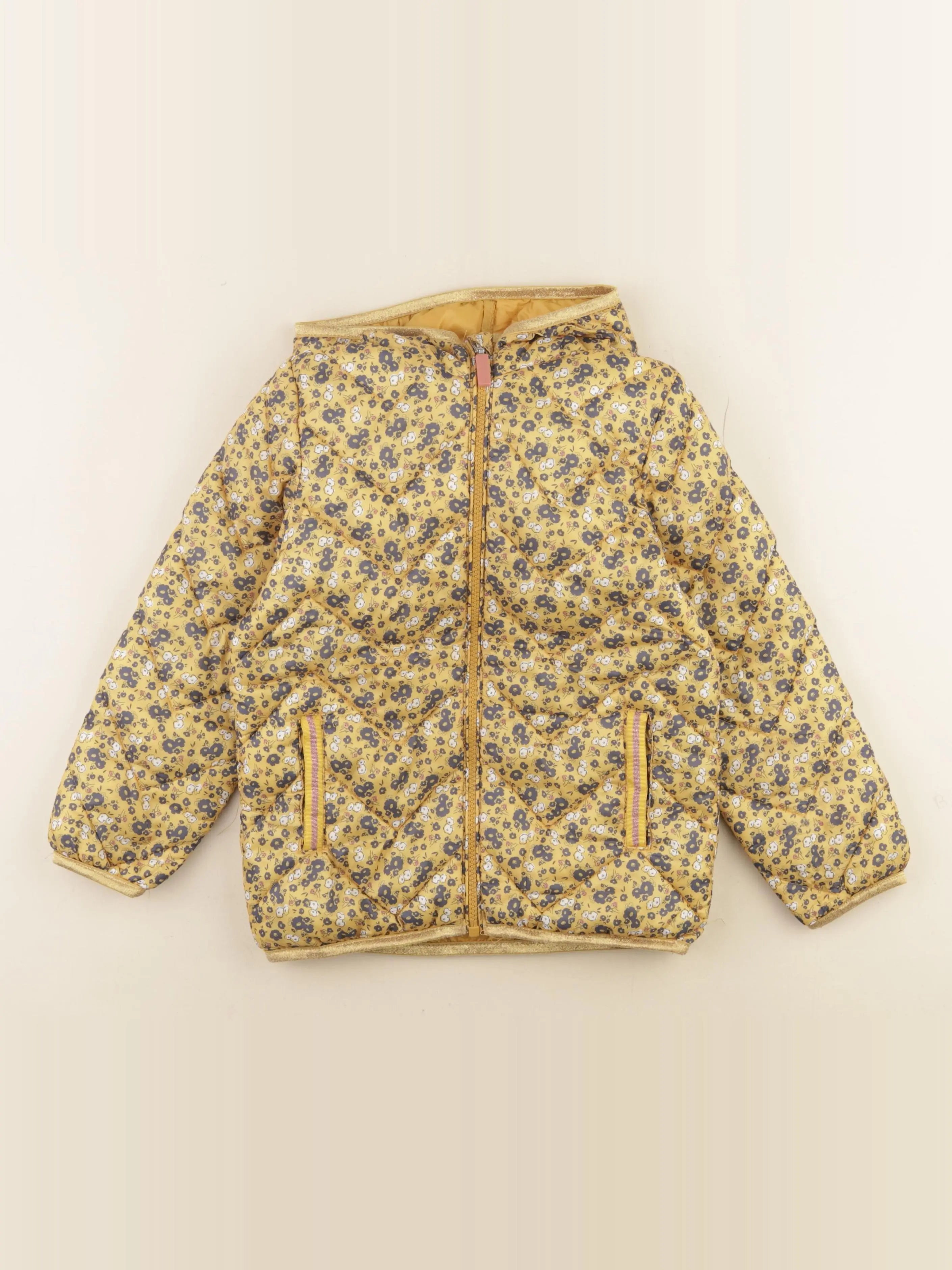 Vertbaudet - doudoune jaune - 7 ans