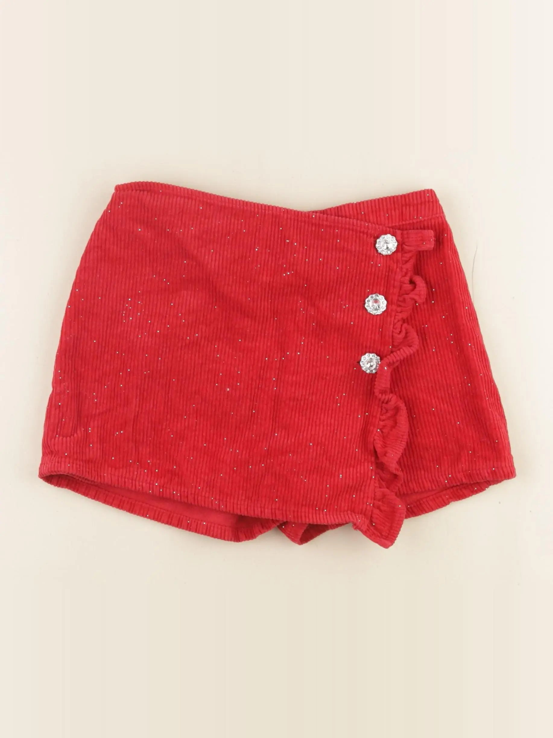 Vertbaudet - jupe short rouge - 7 ans