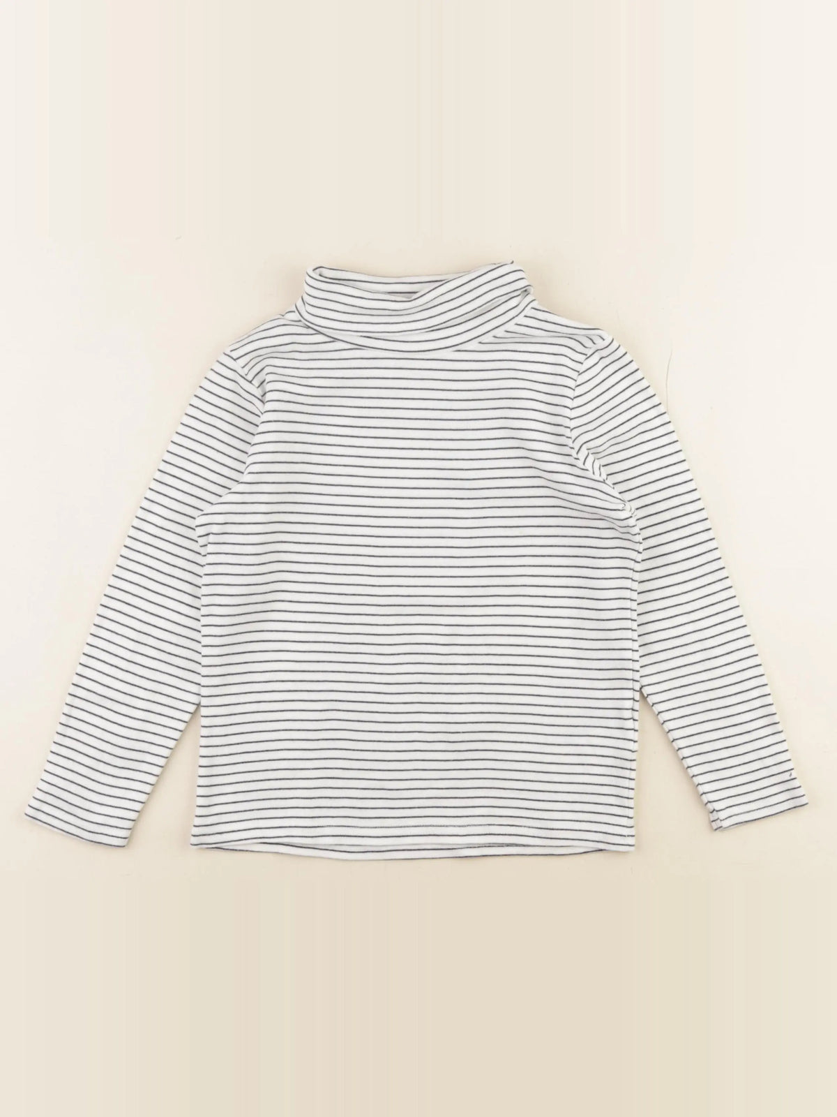 Vertbaudet - sous-pull bleu, blanc - 8 ans