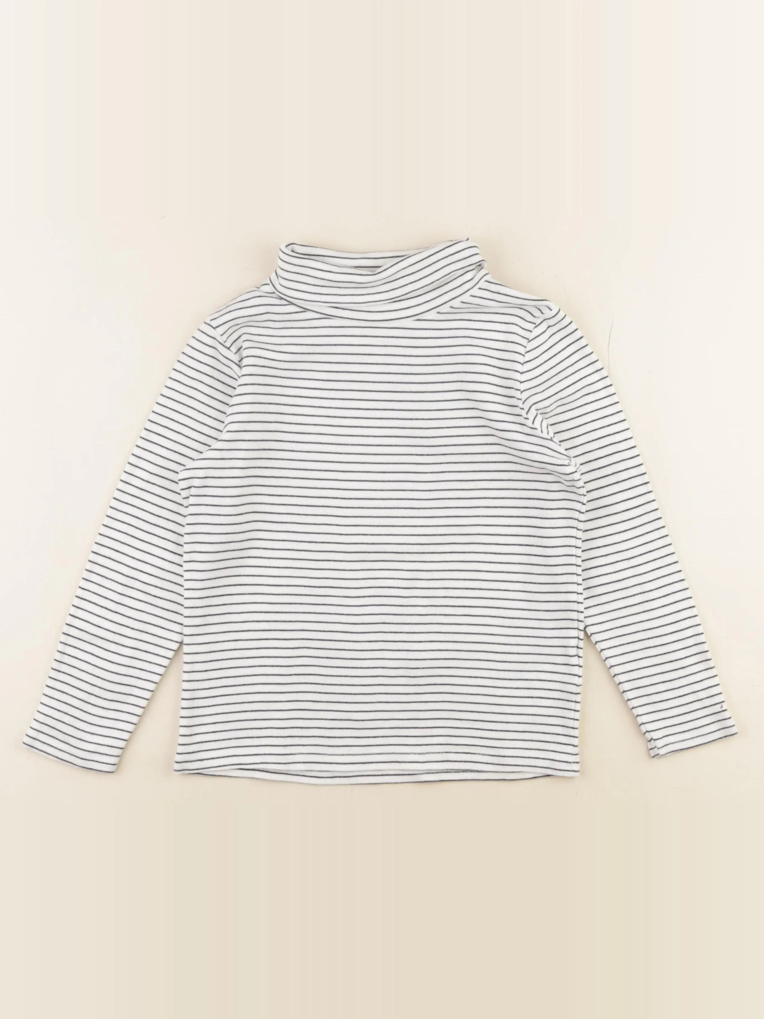 Vertbaudet - sous-pull bleu, blanc - 8 ans