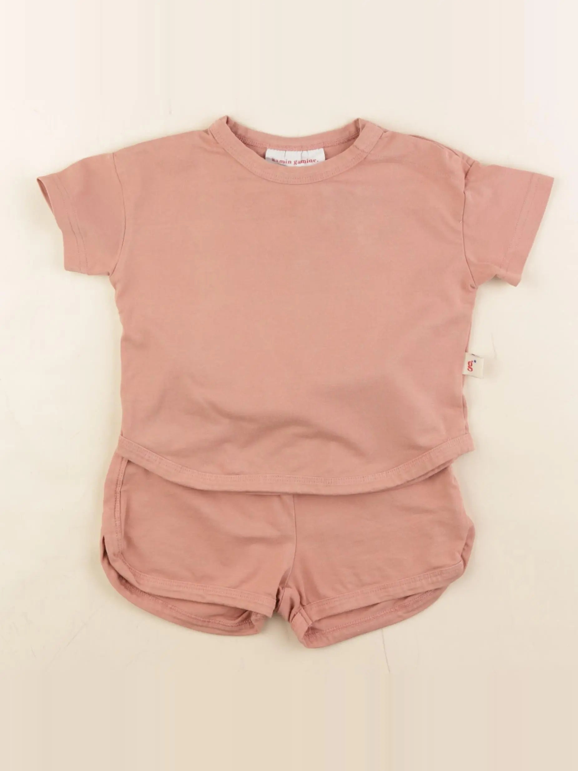 Gamin gamine - ensemble marron - 3/6 mois