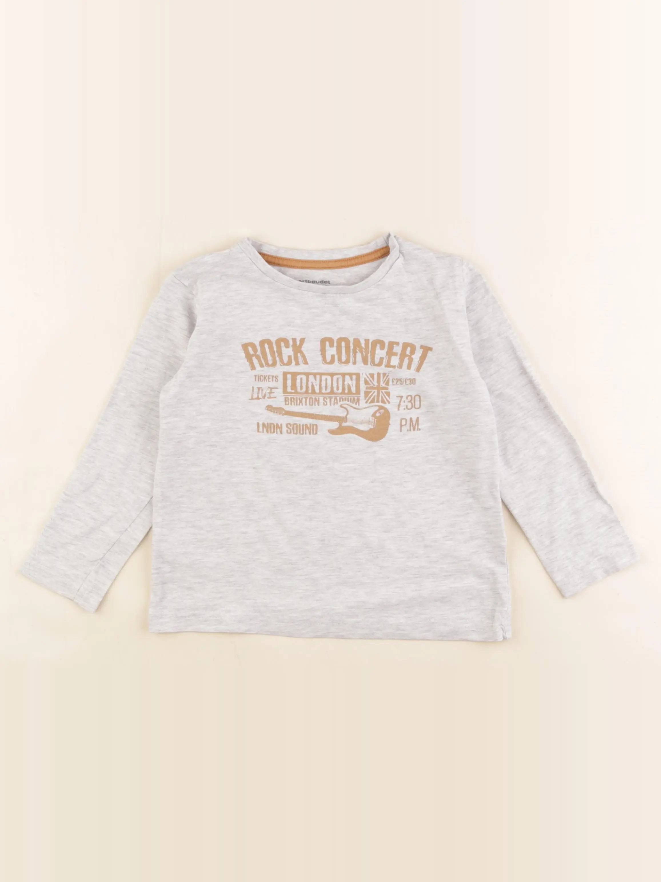 Vertbaudet - tee-shirt gris - 4 ans