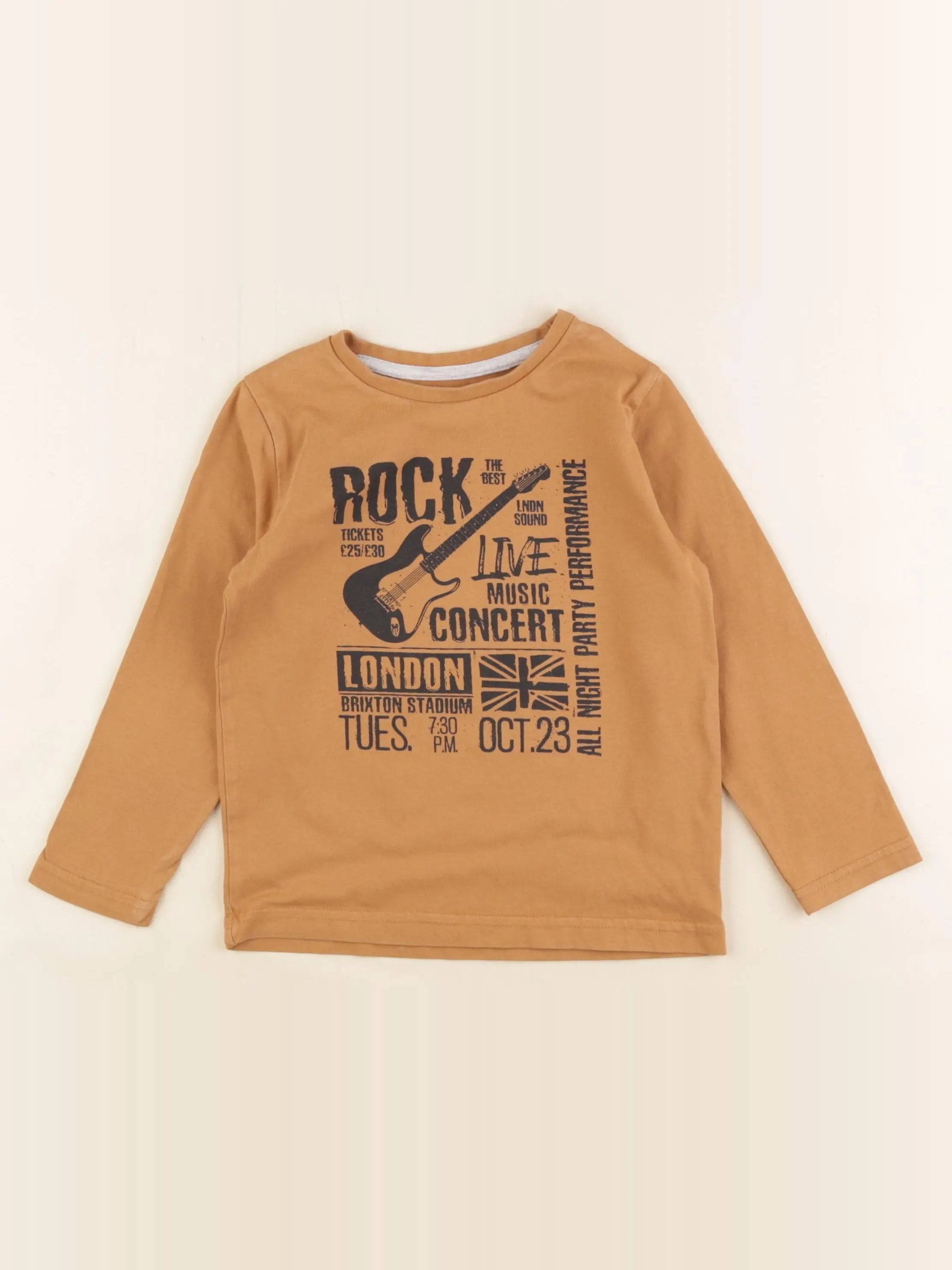 Vertbaudet - tee-shirt marron - 4 ans