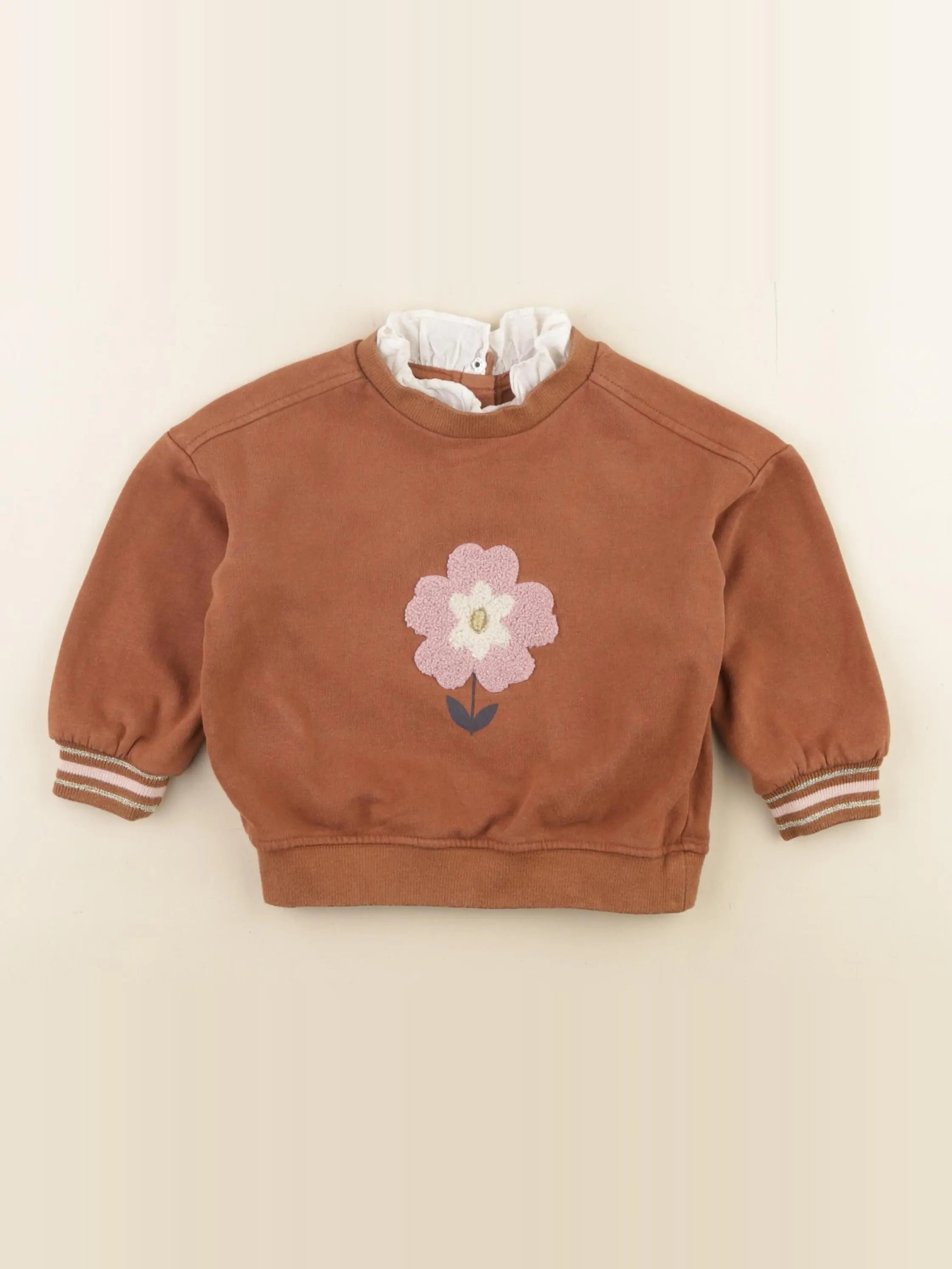 Vertbaudet - sweat marron - 2 ans