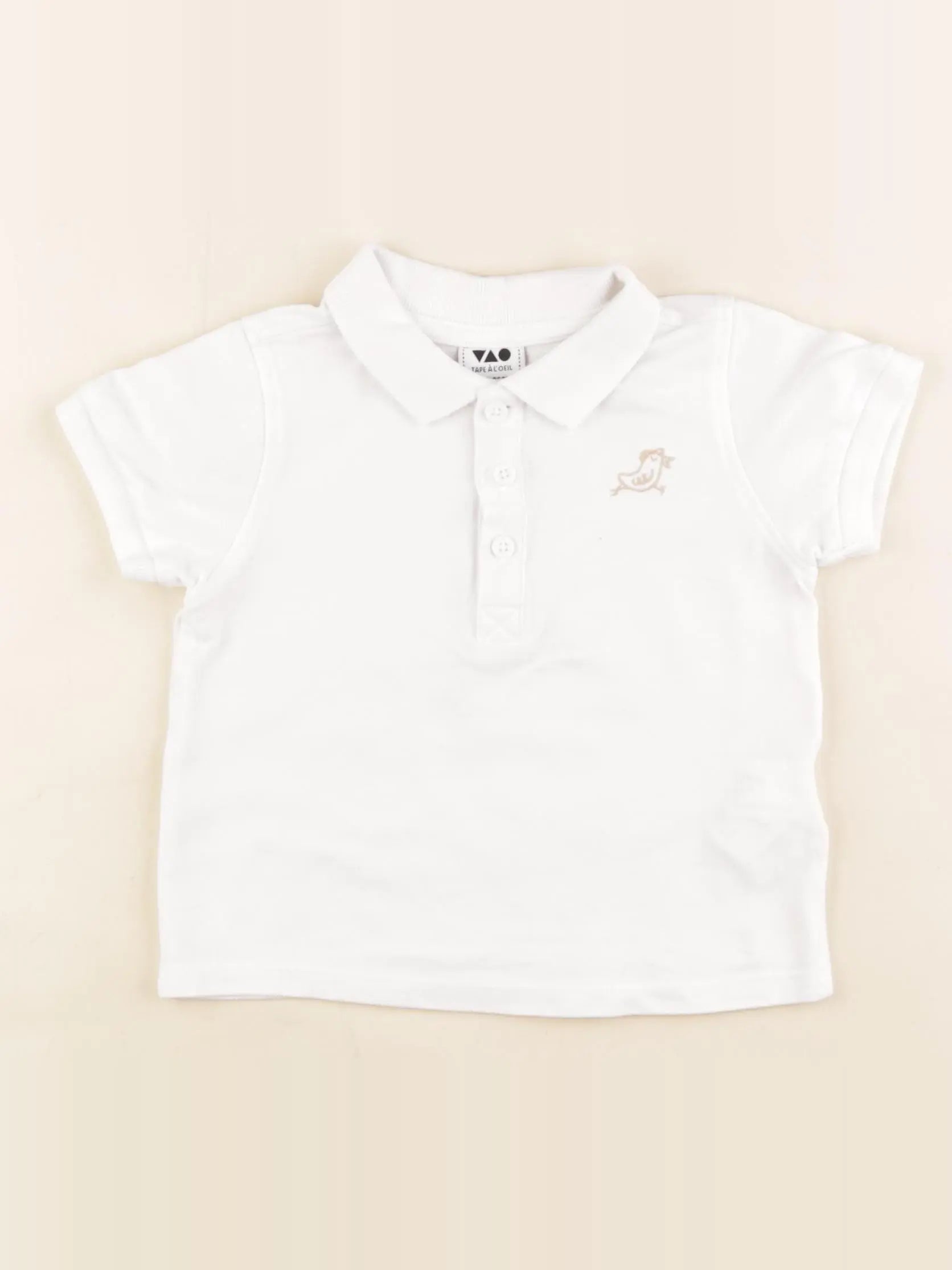 Tape à l'oeil - polo blanc - 24 mois