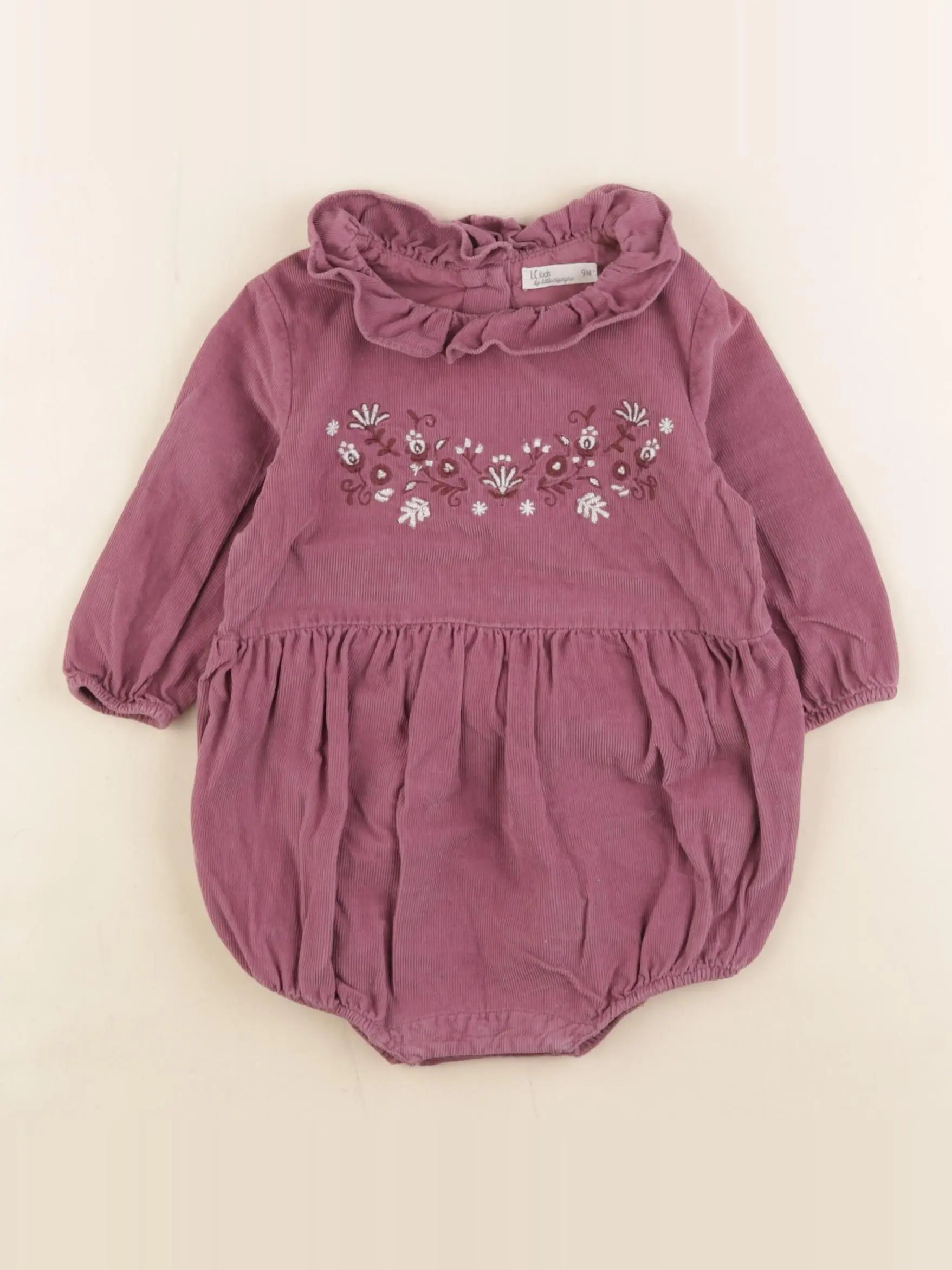 Little Cigogne - combinaison violet - 9 mois