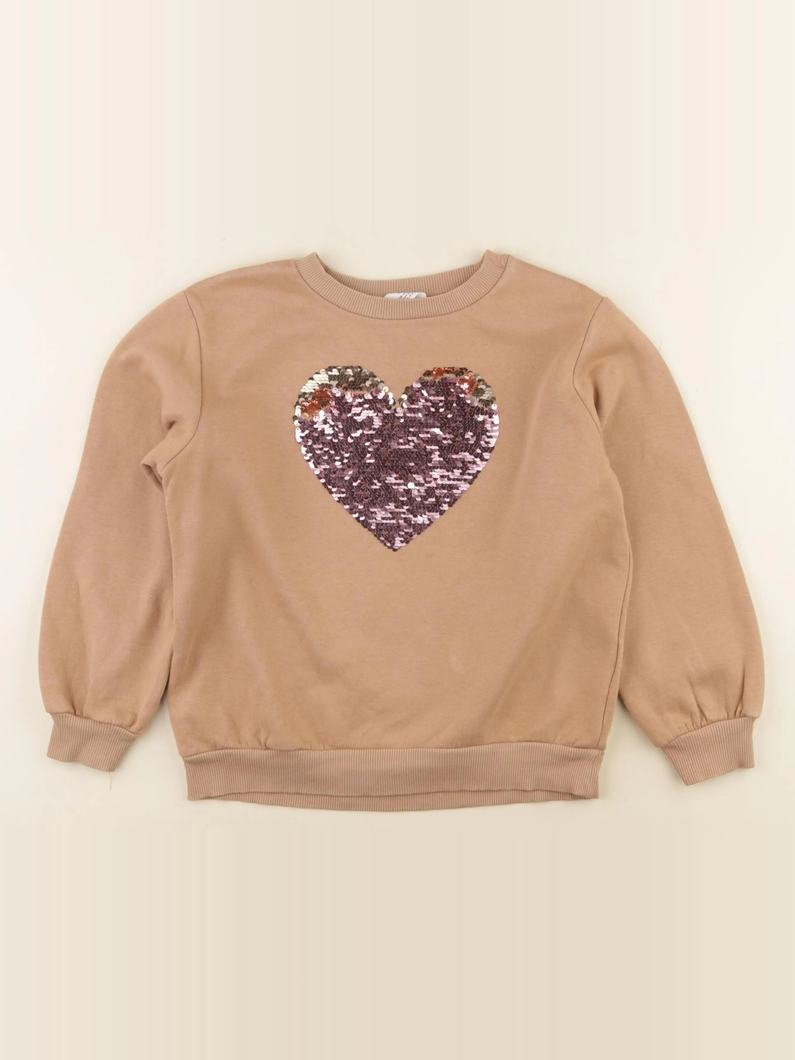 H&M - sweat marron - 6/8 ans