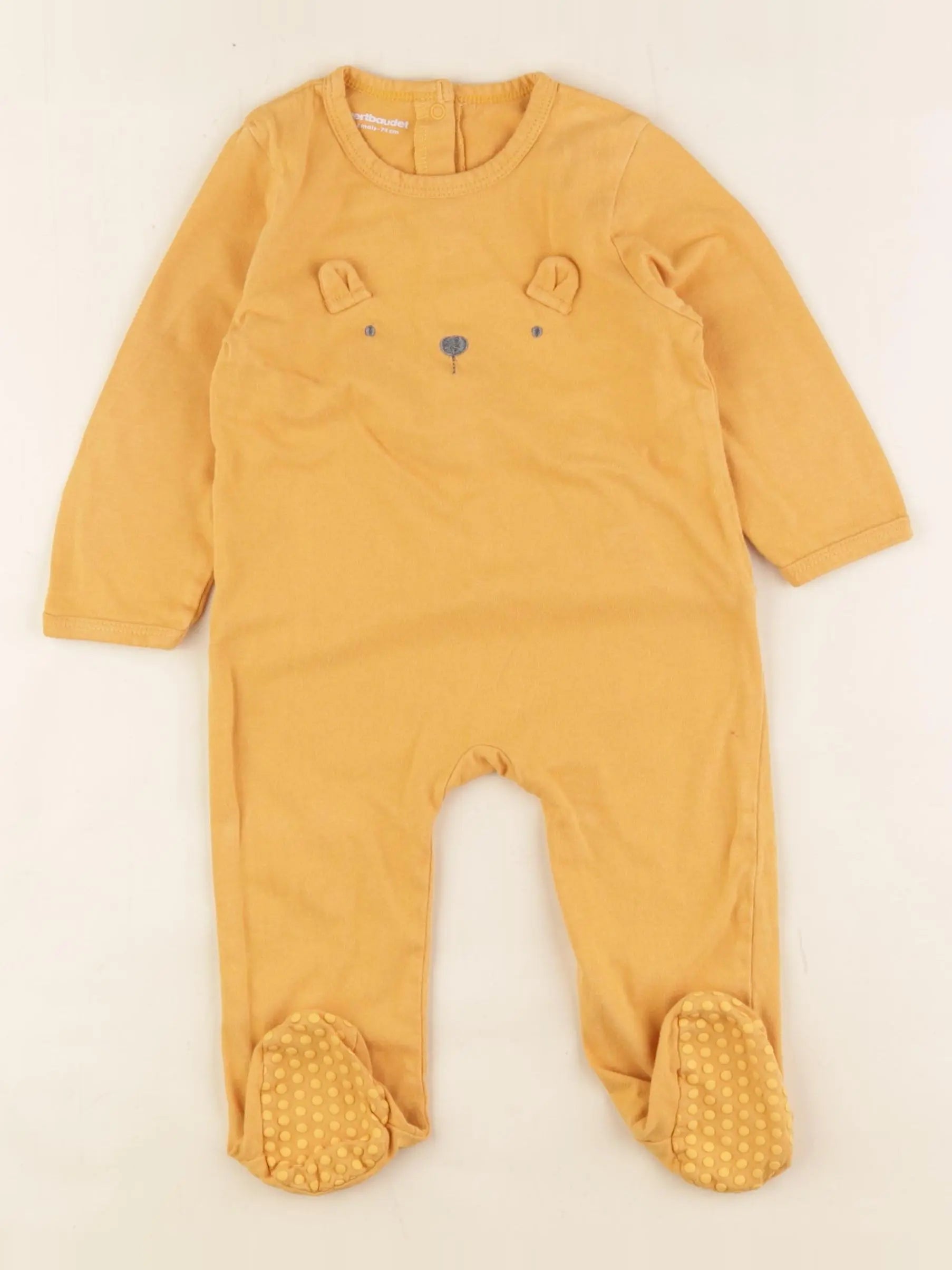 Vertbaudet - pyjama coton jaune - 12 mois