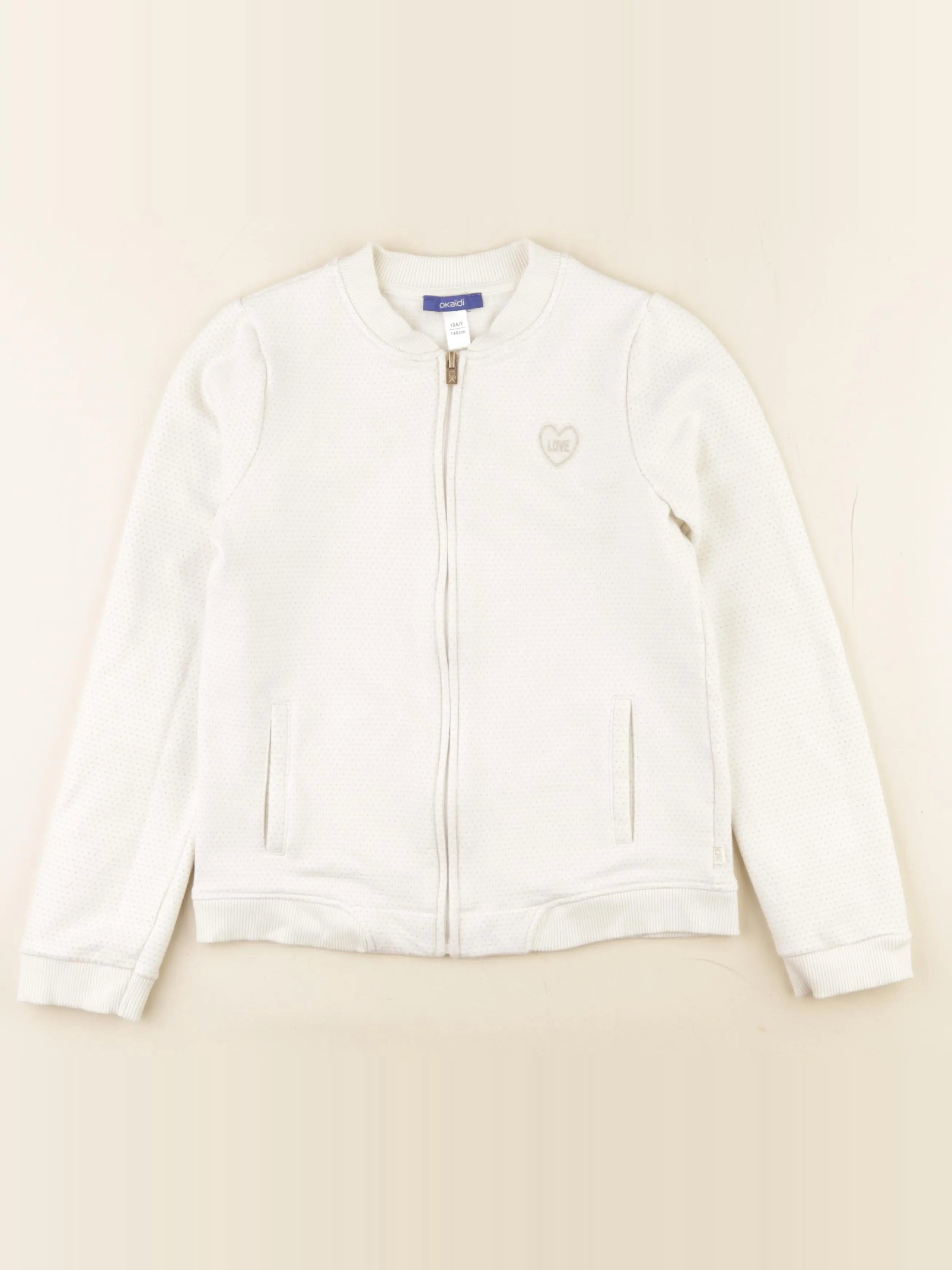 Okaidi - sweat beige, or - 10 ans