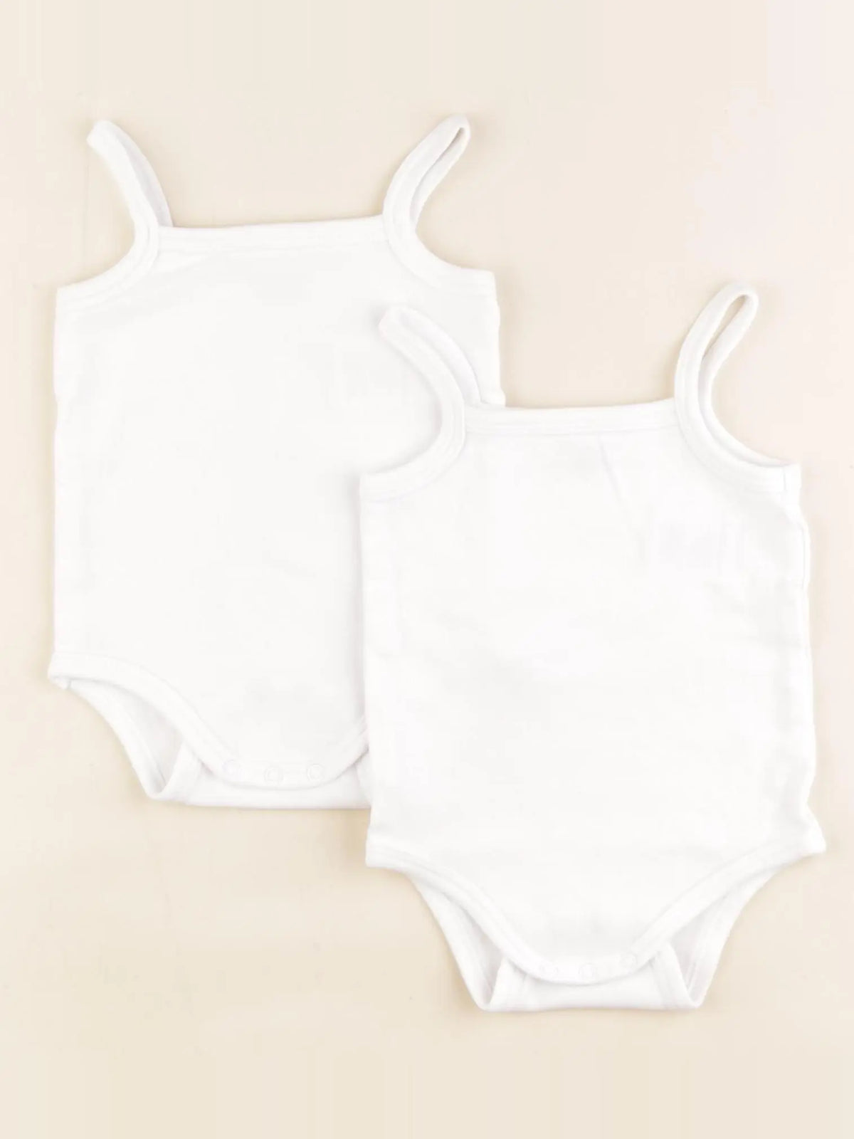 Vertbaudet - lot de 2 bodies en coton blanc - 12 mois