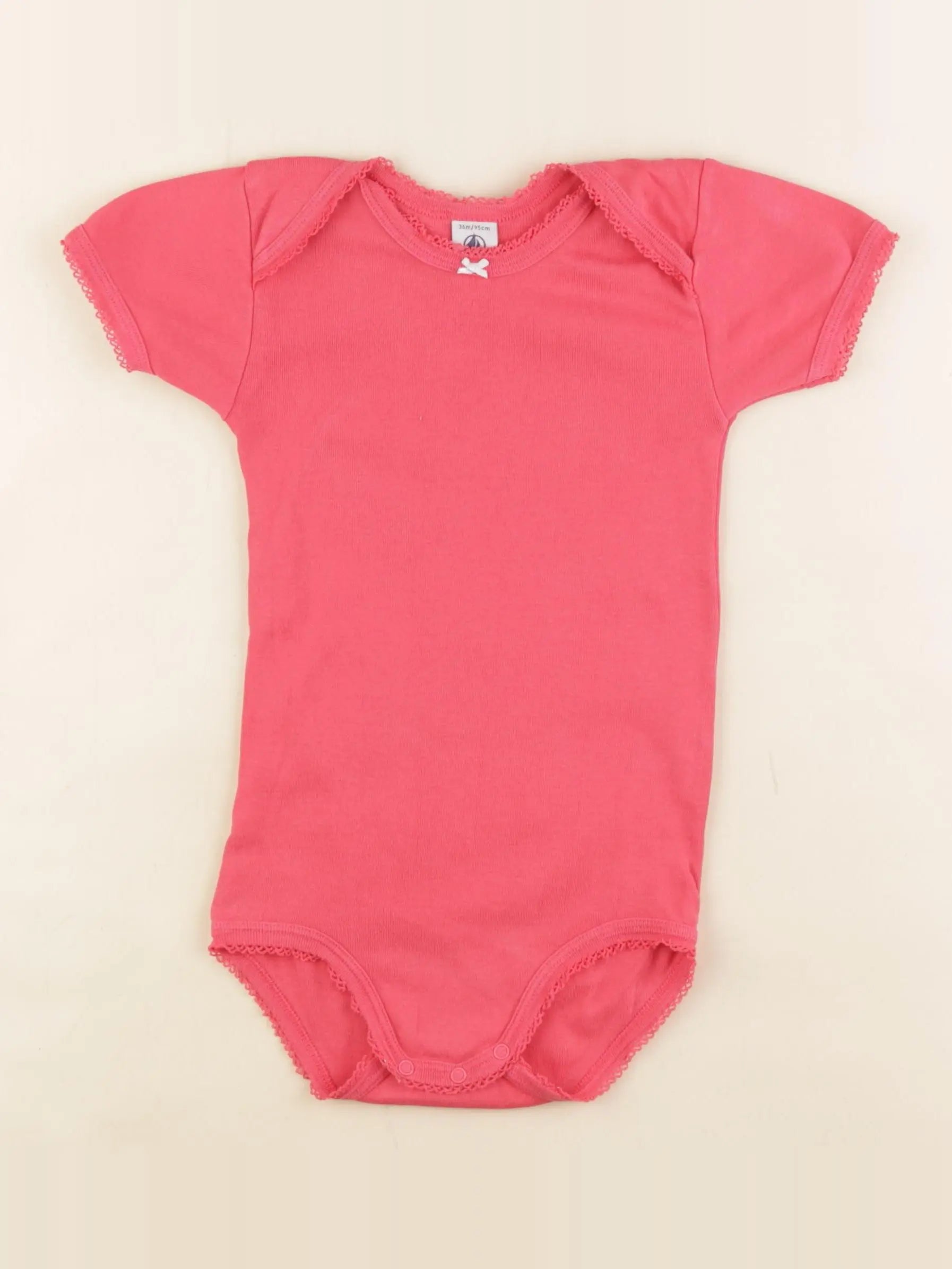 Petit Bateau - body rose - 36 mois