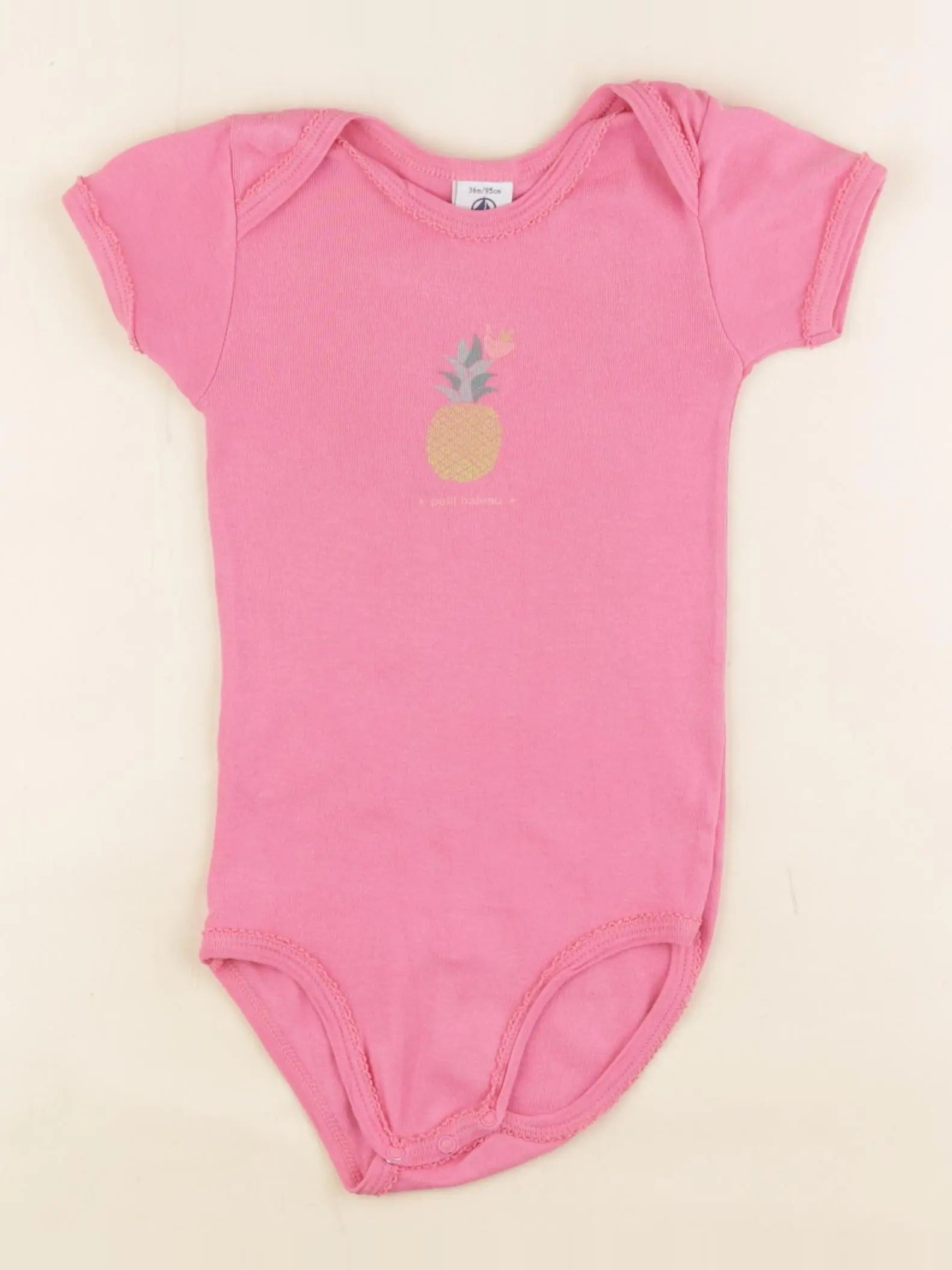 Petit Bateau - body rose - 36 mois