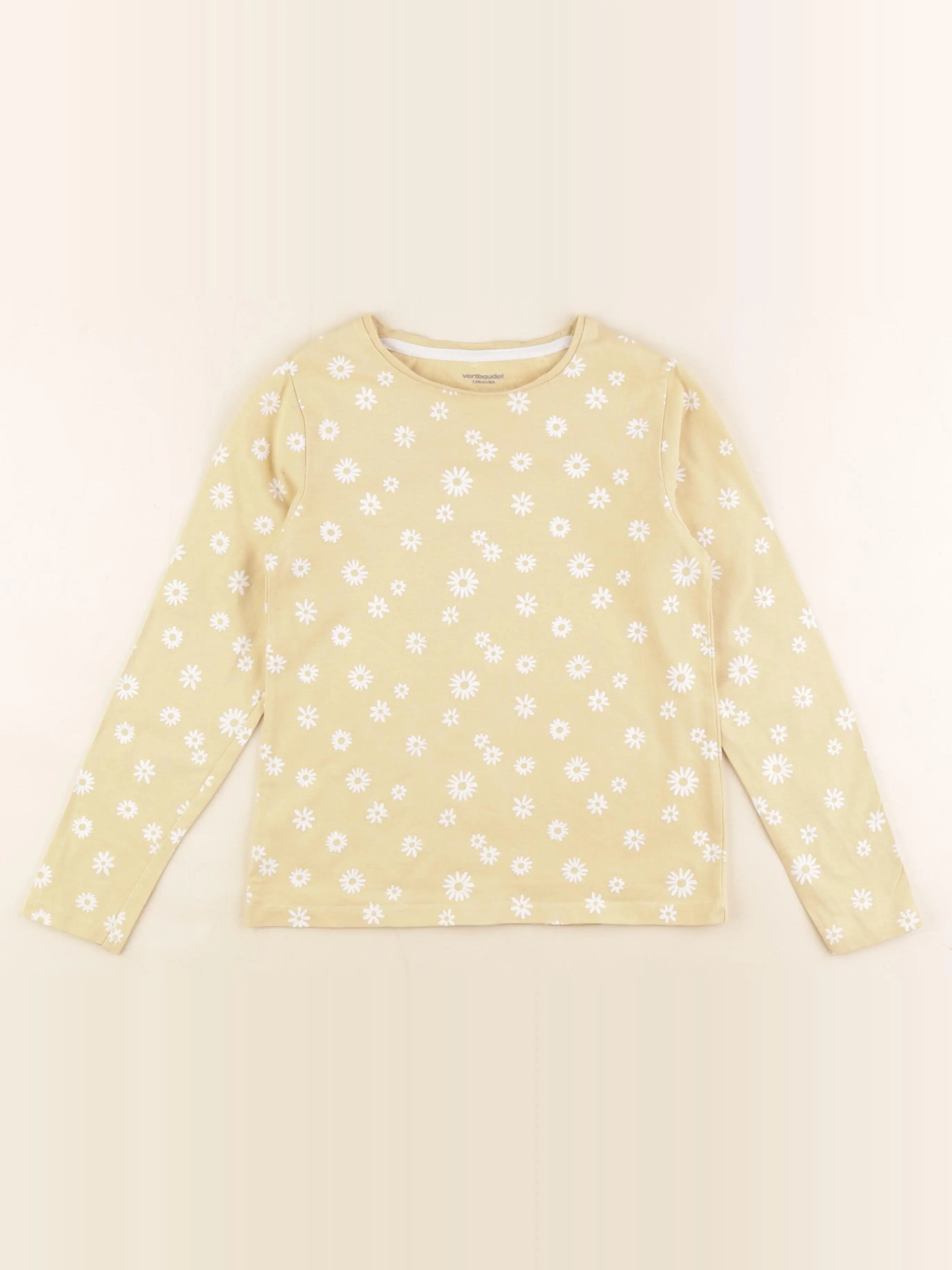 Vertbaudet - tee-shirt jaune - 8 ans