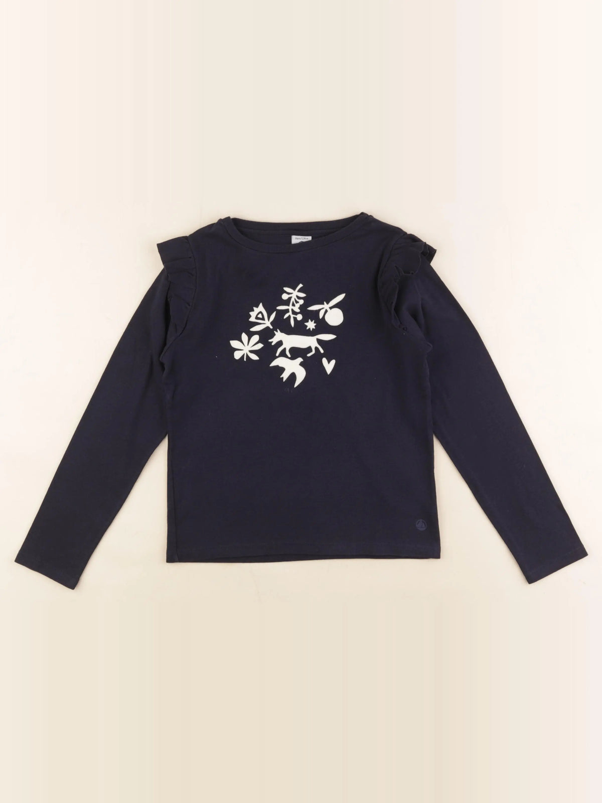 Petit Bateau - sweat bleu - 8 ans