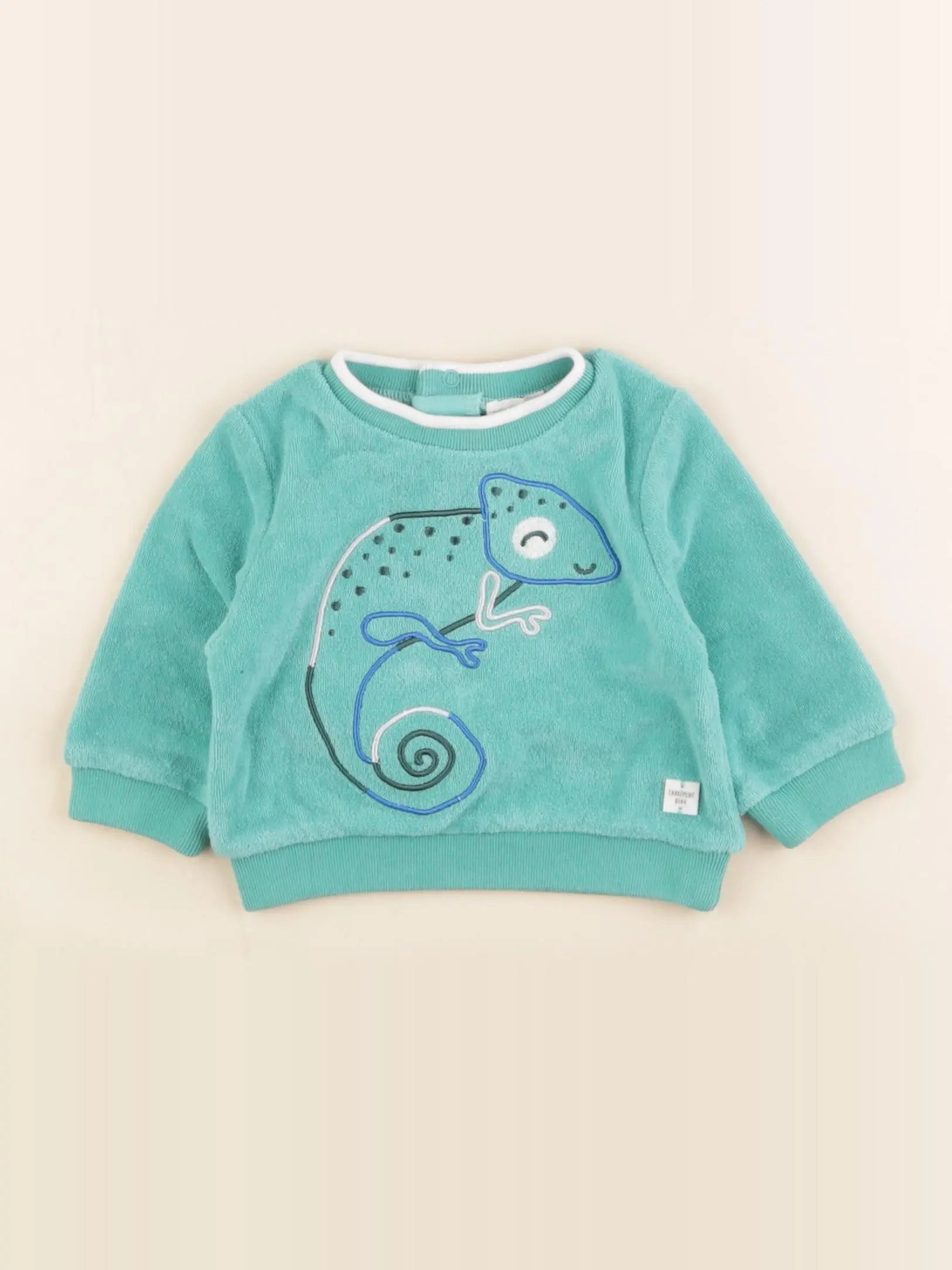 Carrément Beau - sweat vert - 3 mois