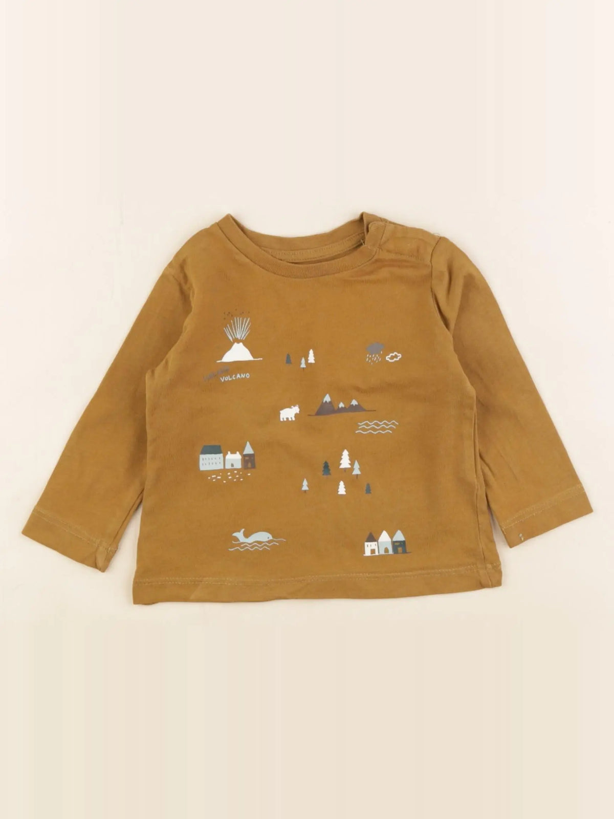 Boutchou - tee-shirt marron - 6 mois
