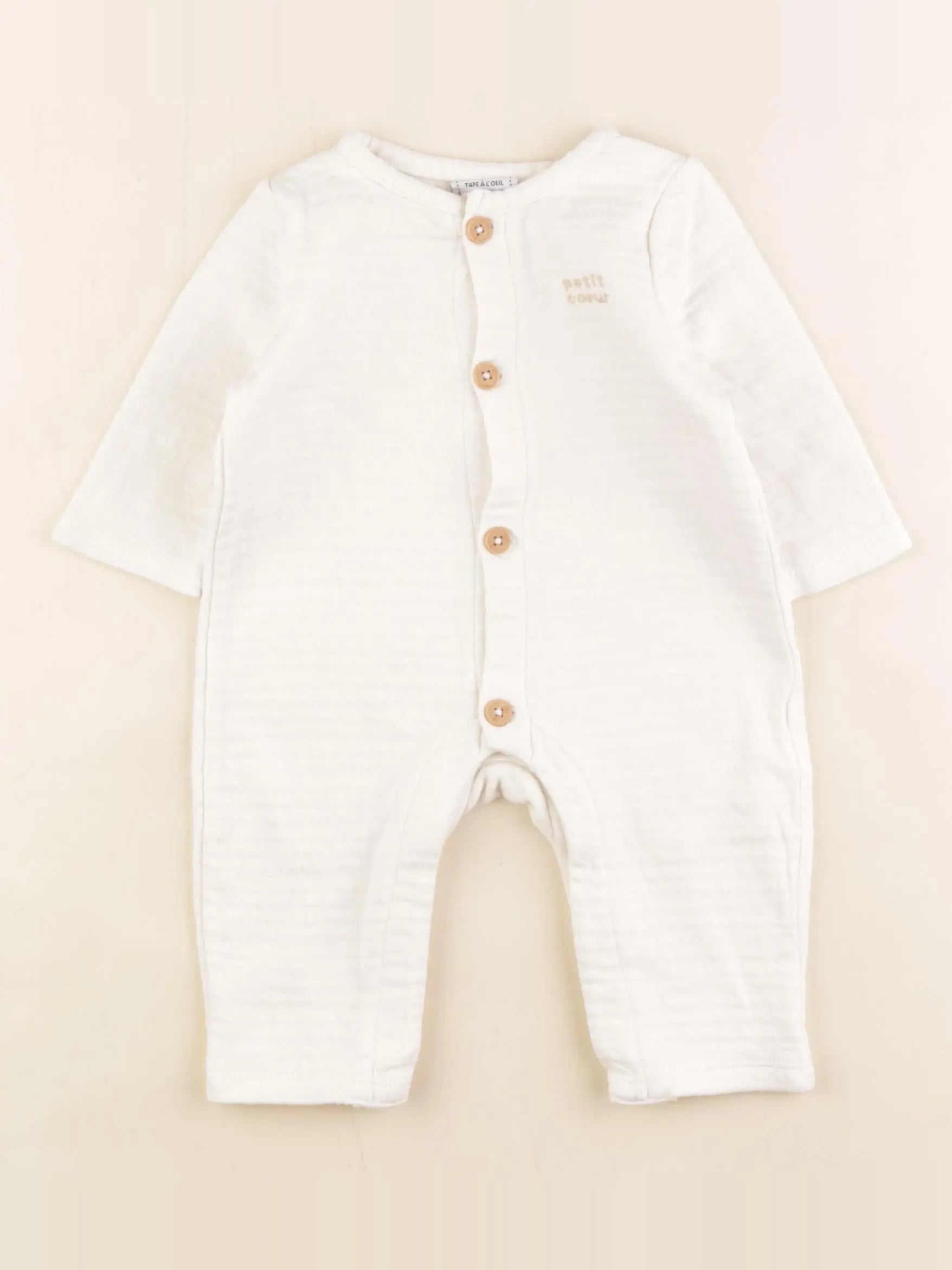 Tape à l'oeil - combinaison beige - 3 mois