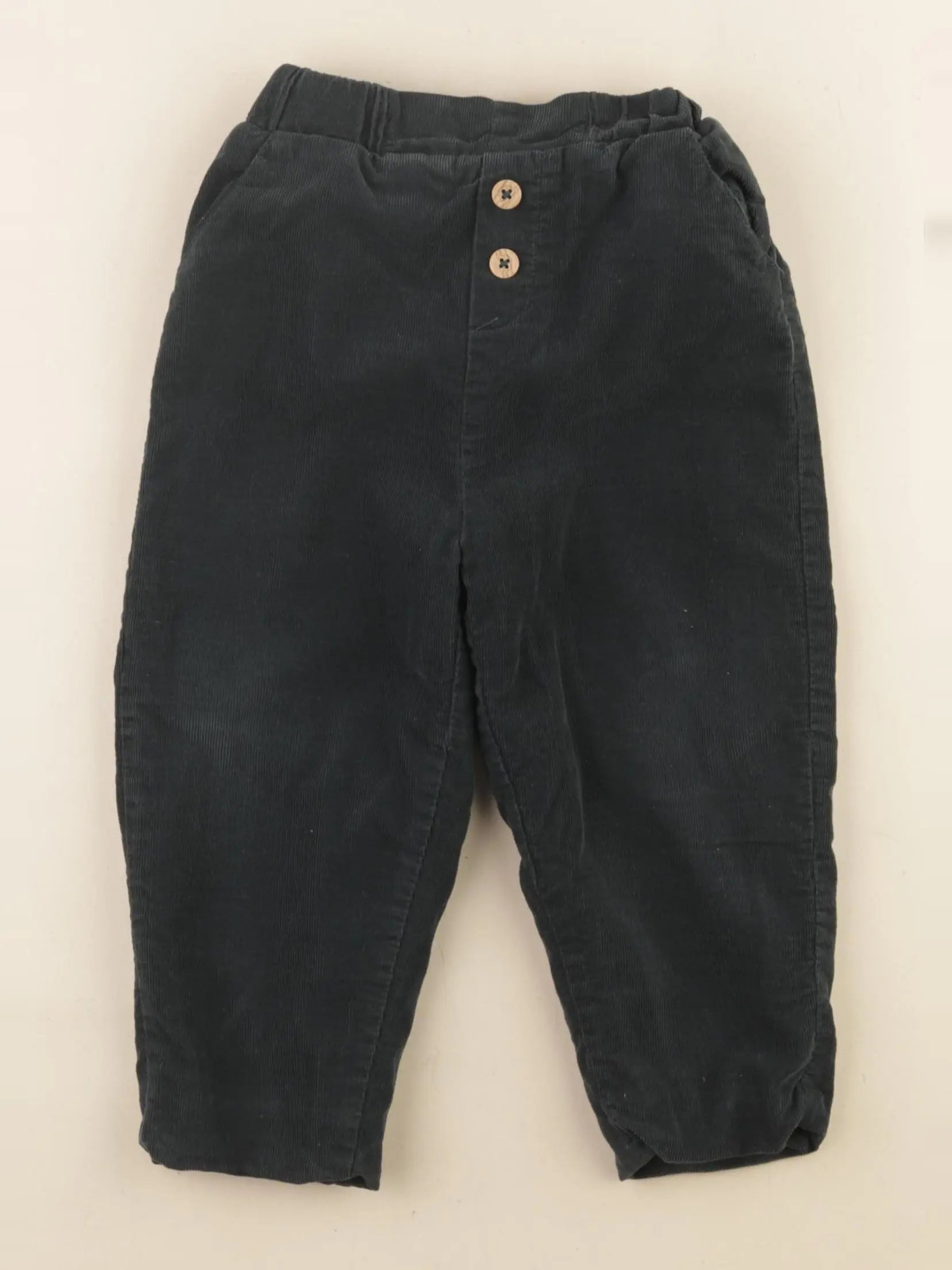 Vertbaudet - pantalon doublé vert - 2 ans