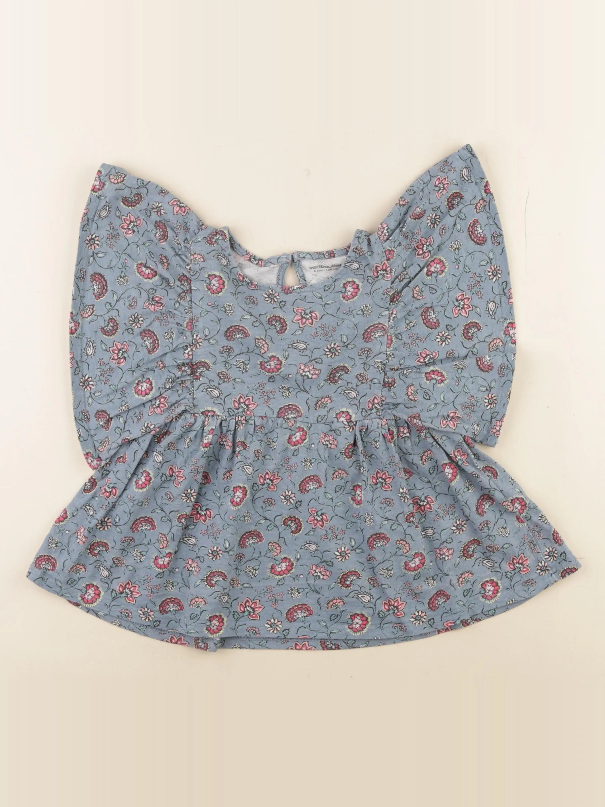 Vertbaudet - tee-shirt bleu - 8 ans