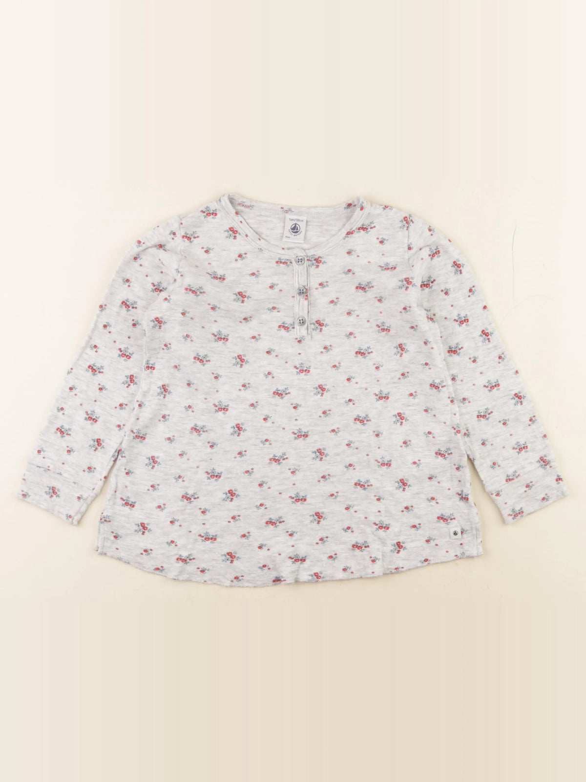 Petit Bateau - tee-shirt gris - 5 ans