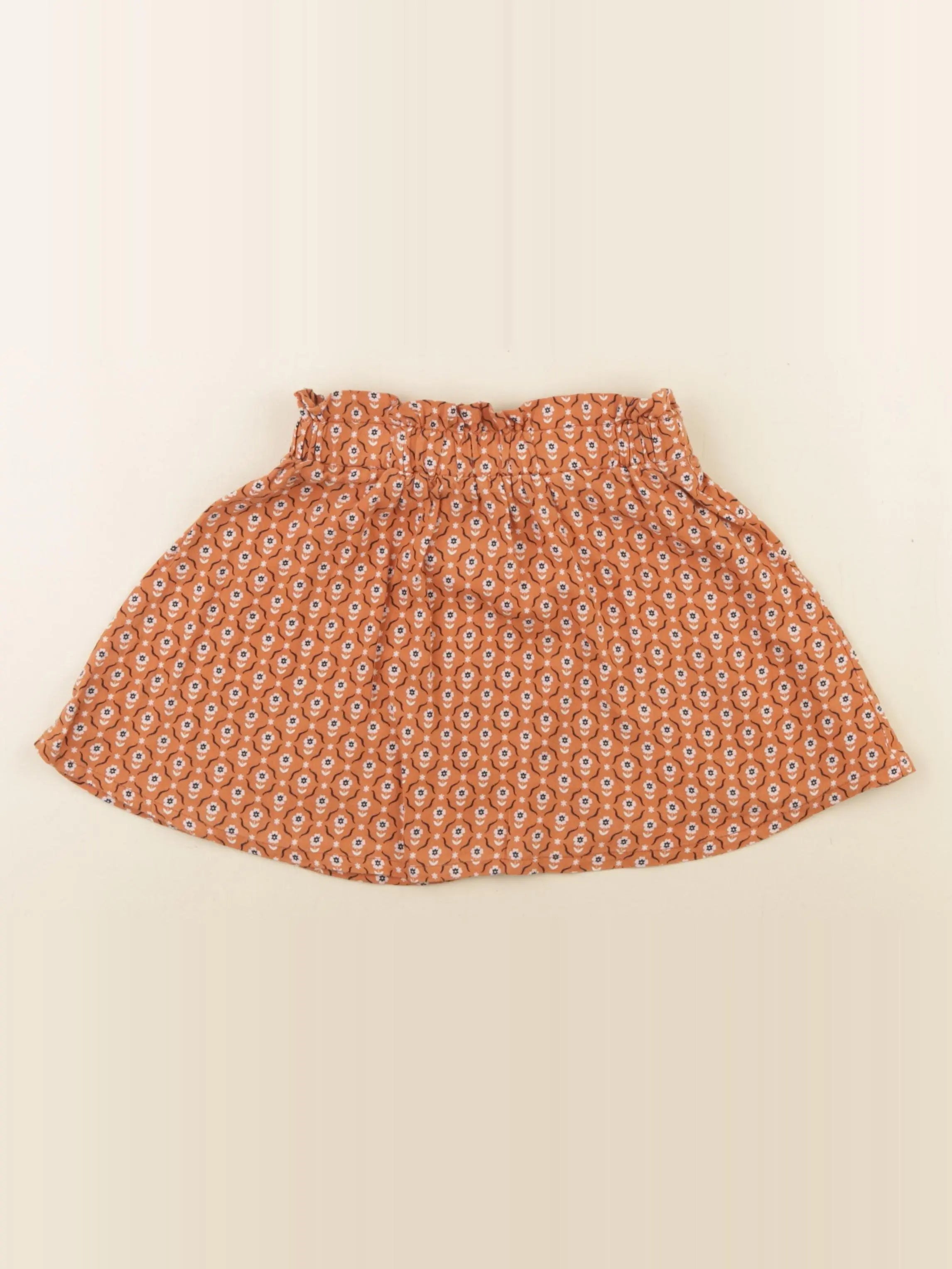 Vertbaudet - jupe orange - 6 ans