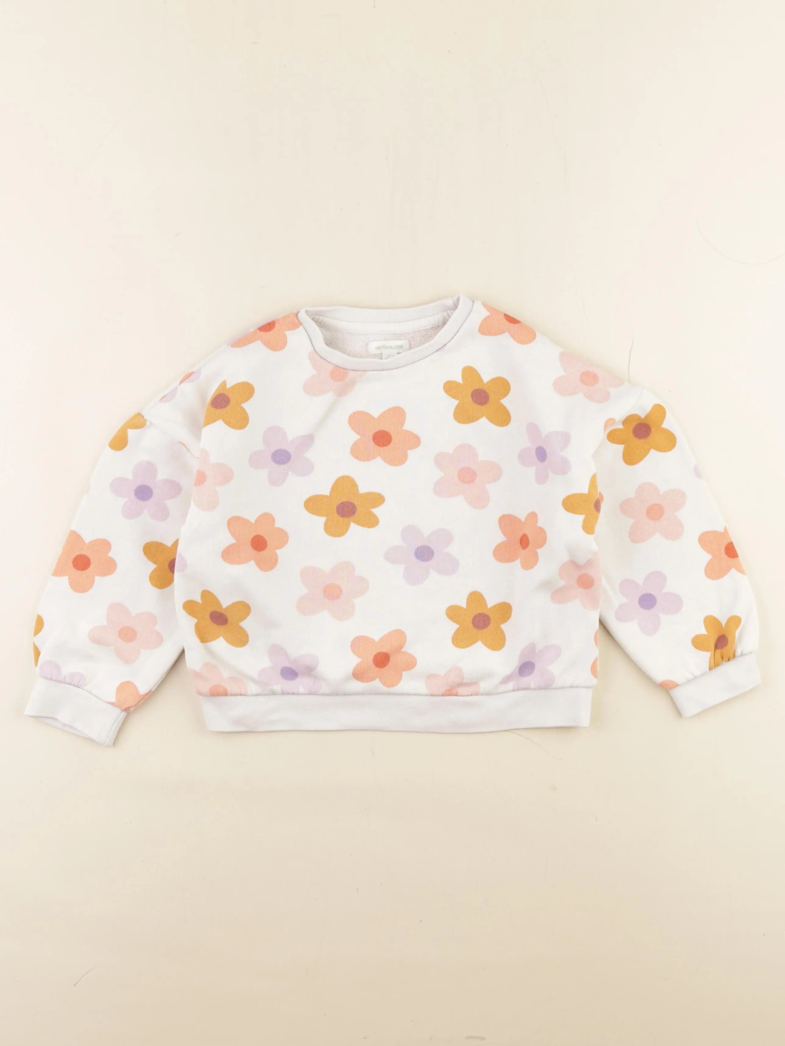 Vertbaudet - sweat multicolore - 5 ans