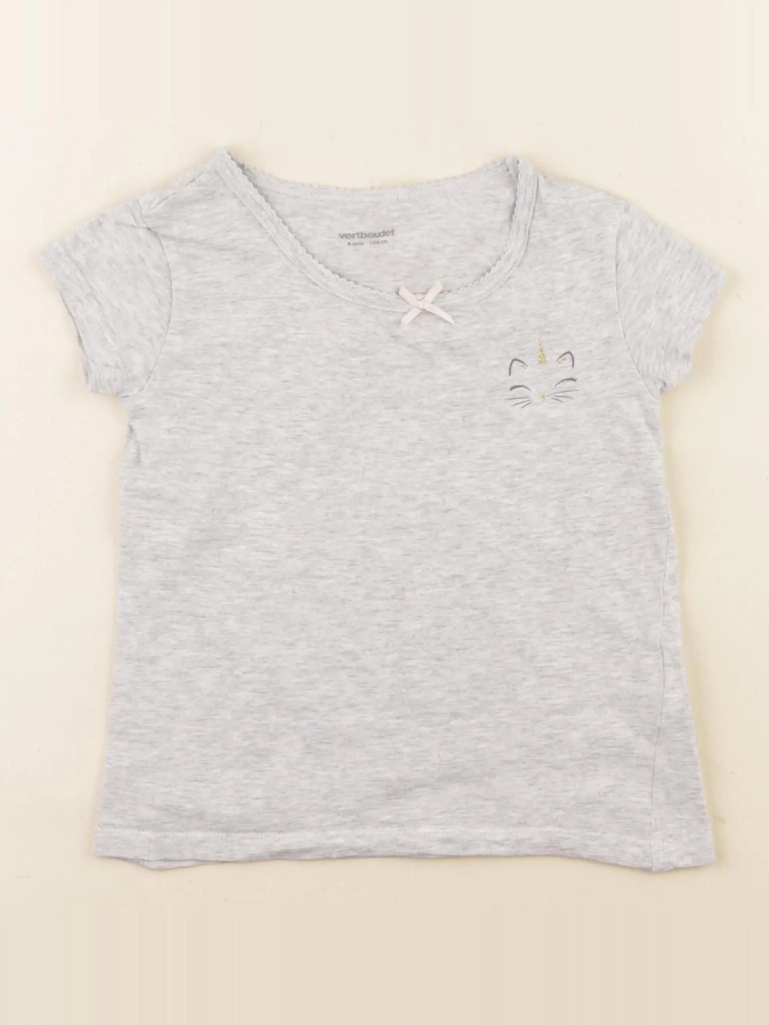Vertbaudet - maillot de corps gris - 4 ans