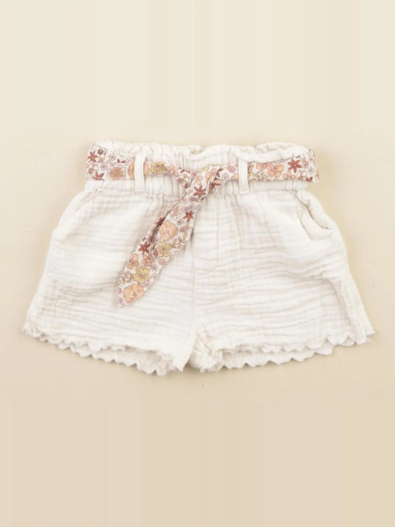 Vertbaudet - short blanc - 9 mois