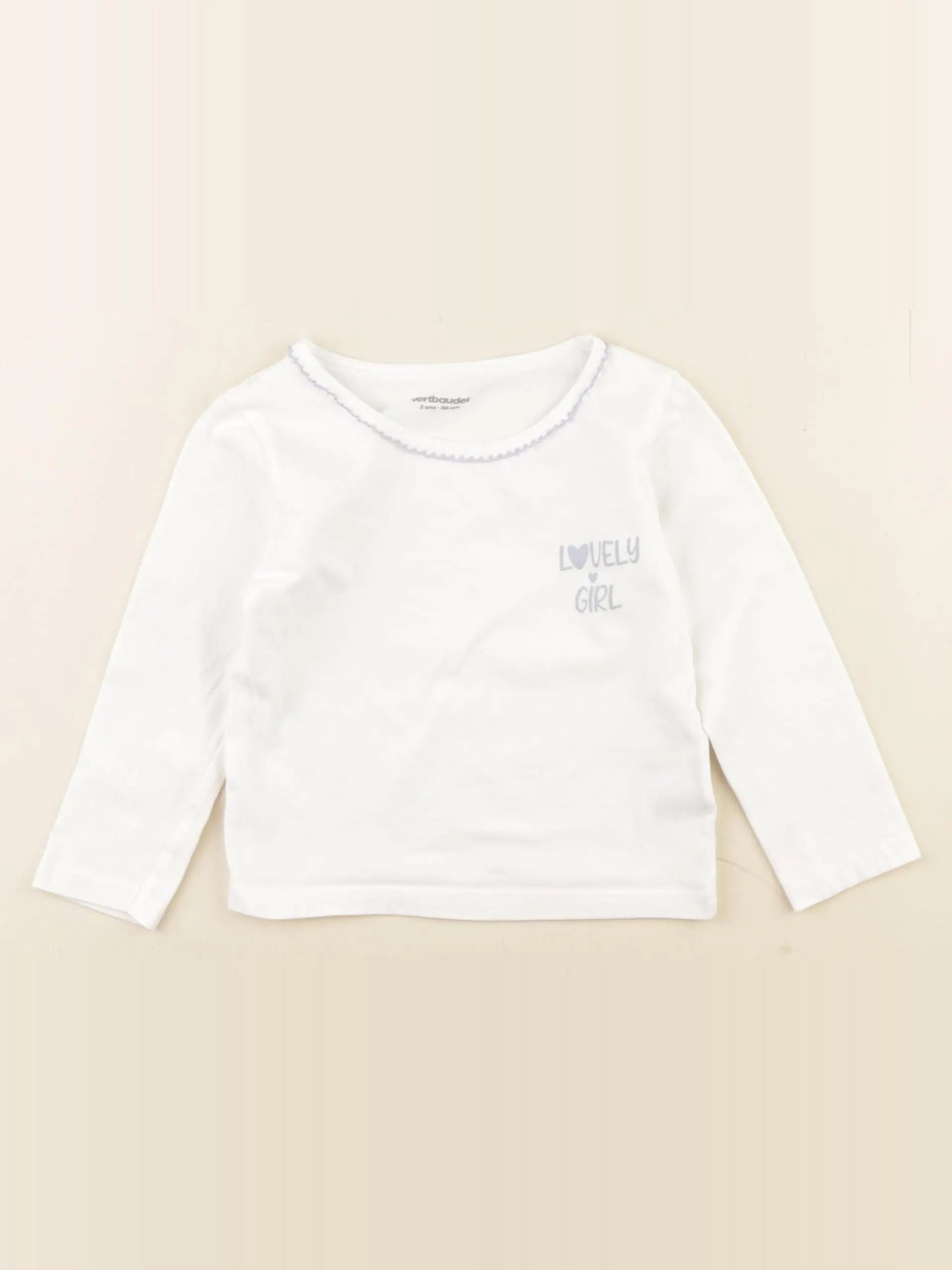 Vertbaudet - maillot de corps blanc - 2 ans