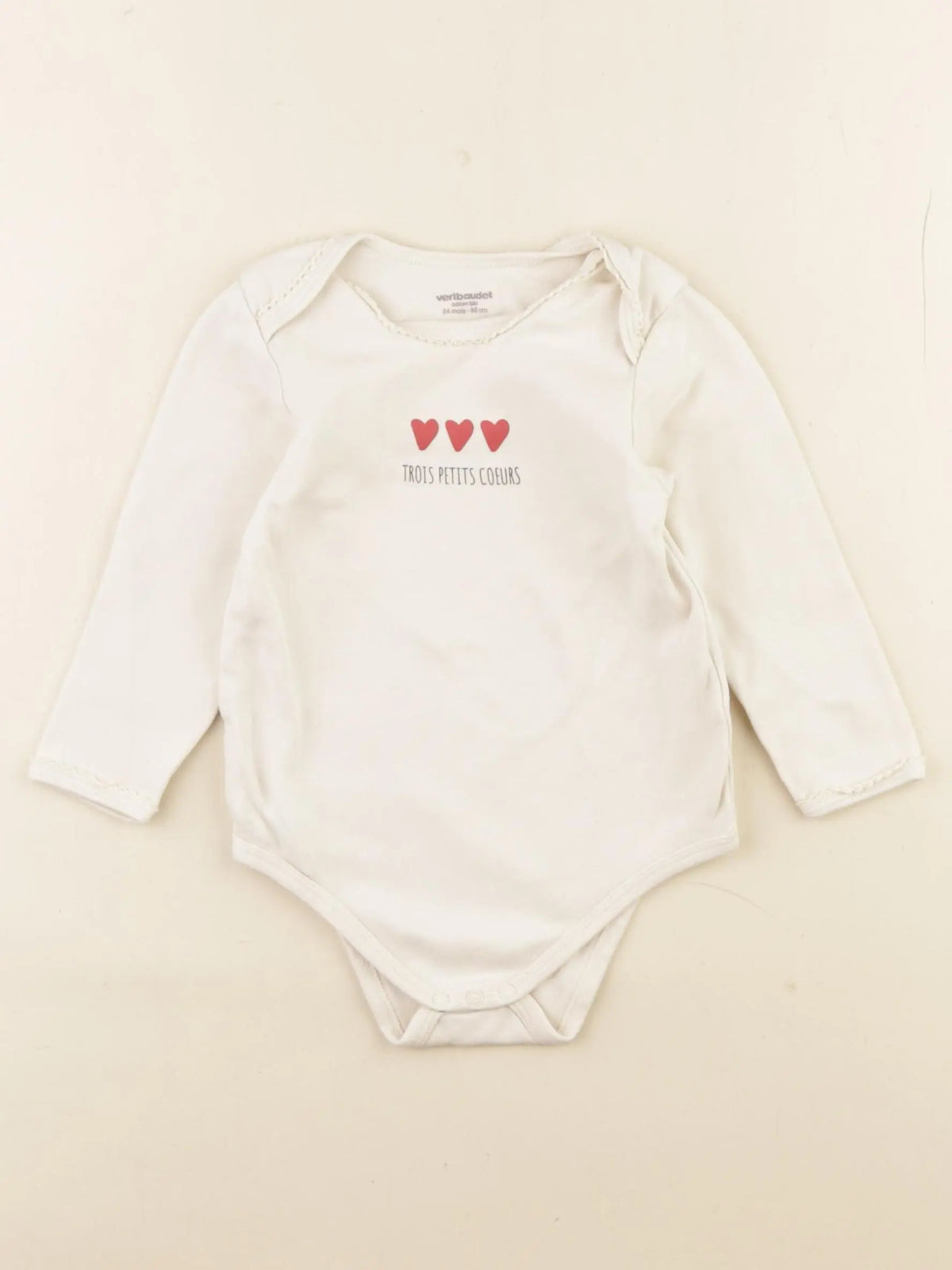 Vertbaudet - body beige - 24 mois