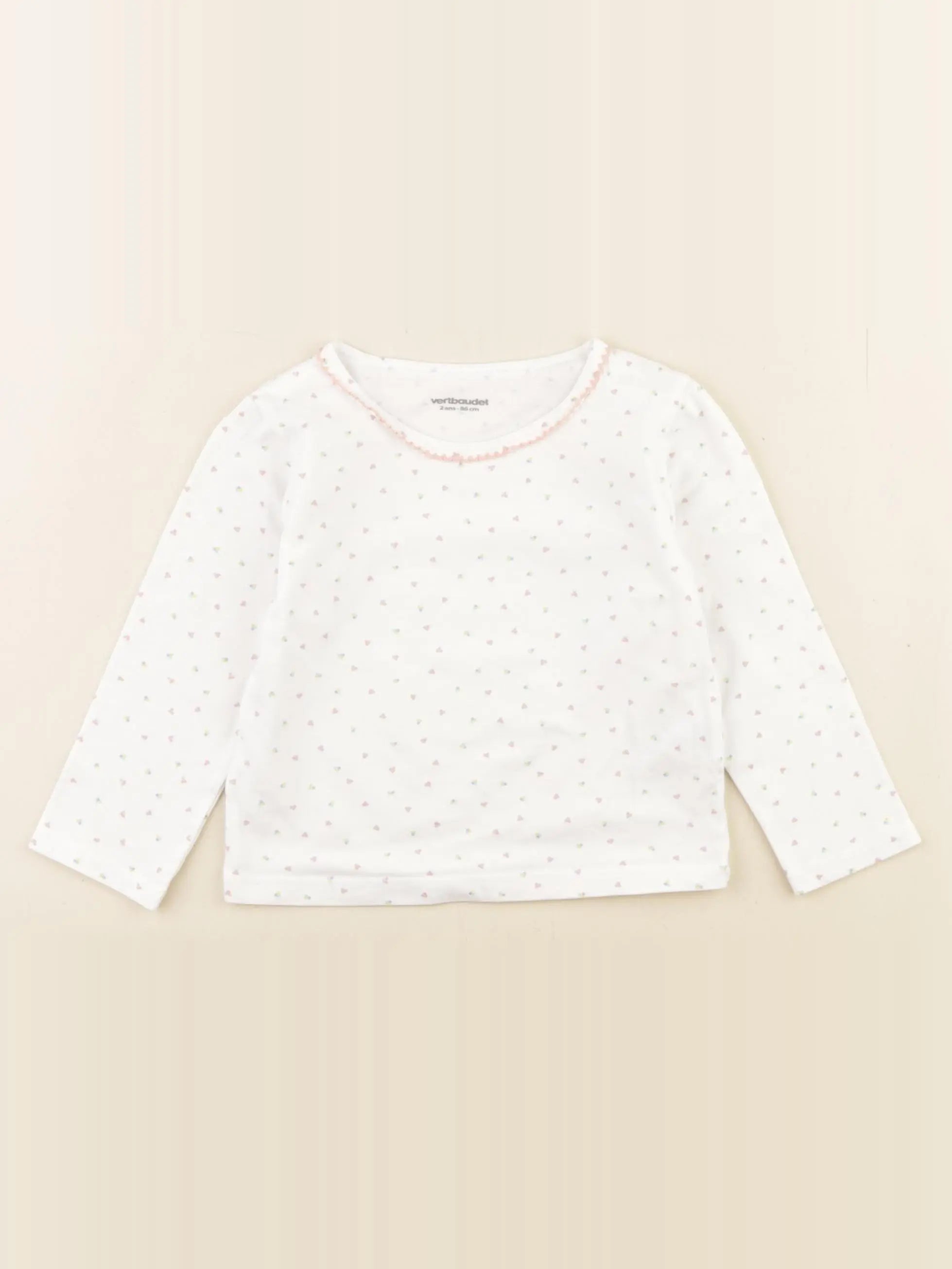 Vertbaudet - maillot de corps blanc - 2 ans