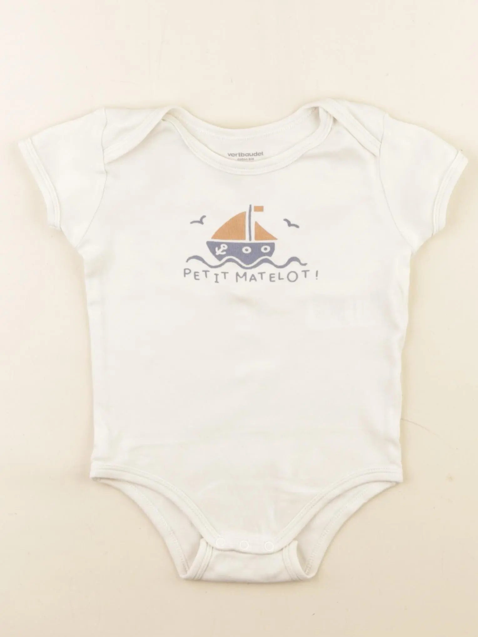 Vertbaudet - body beige - 24 mois