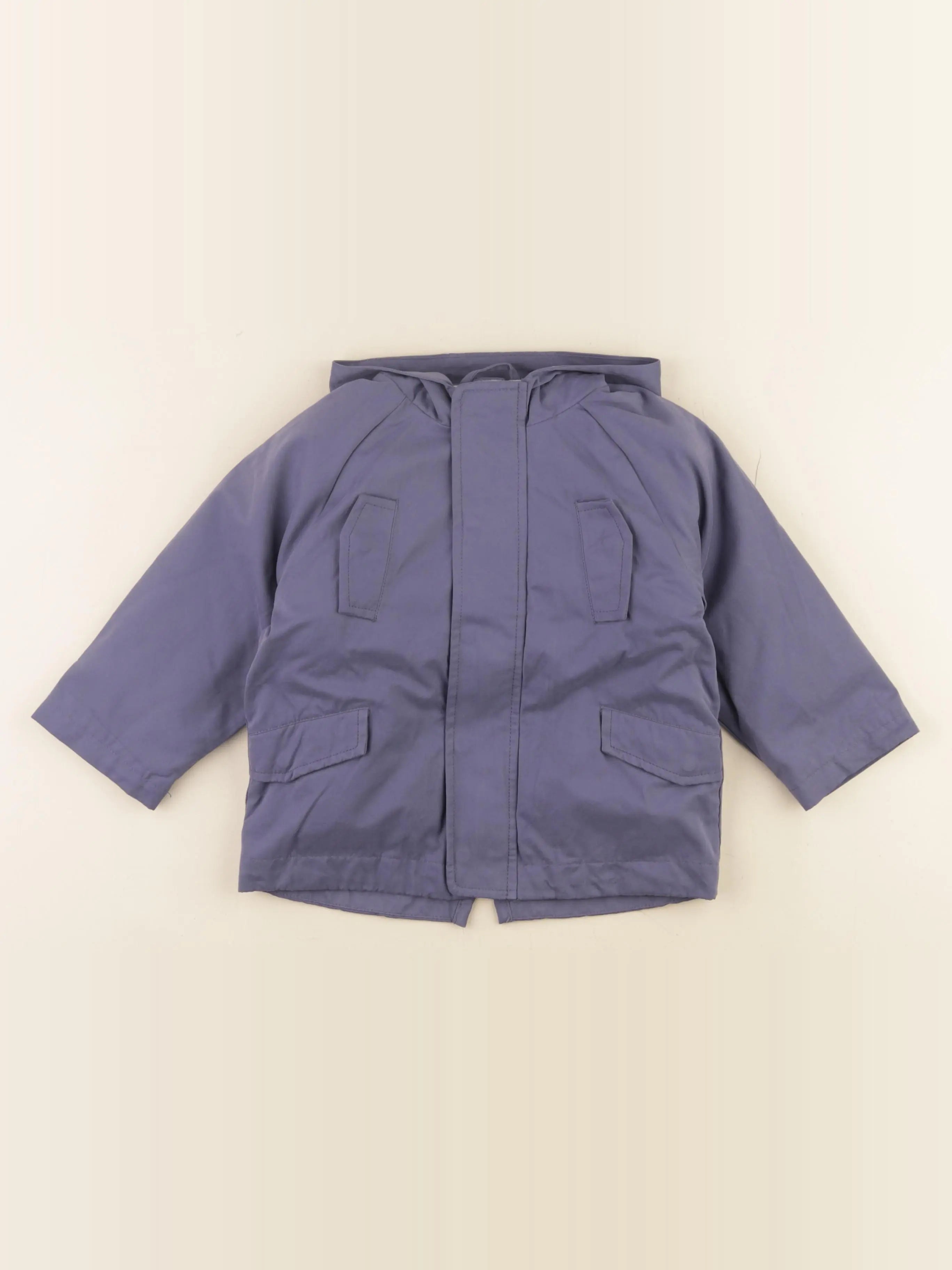 Vertbaudet - manteau doublure amovible bleu - 24 mois