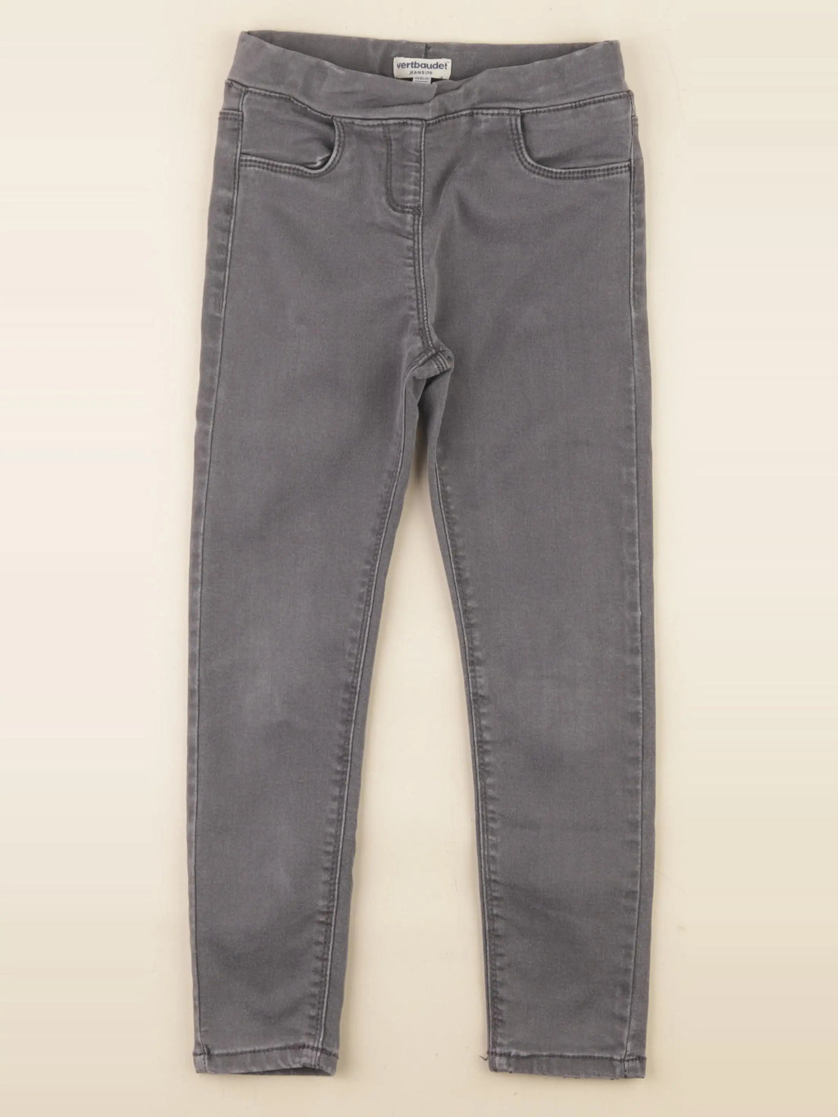 Vertbaudet - jegging gris - 7 ans