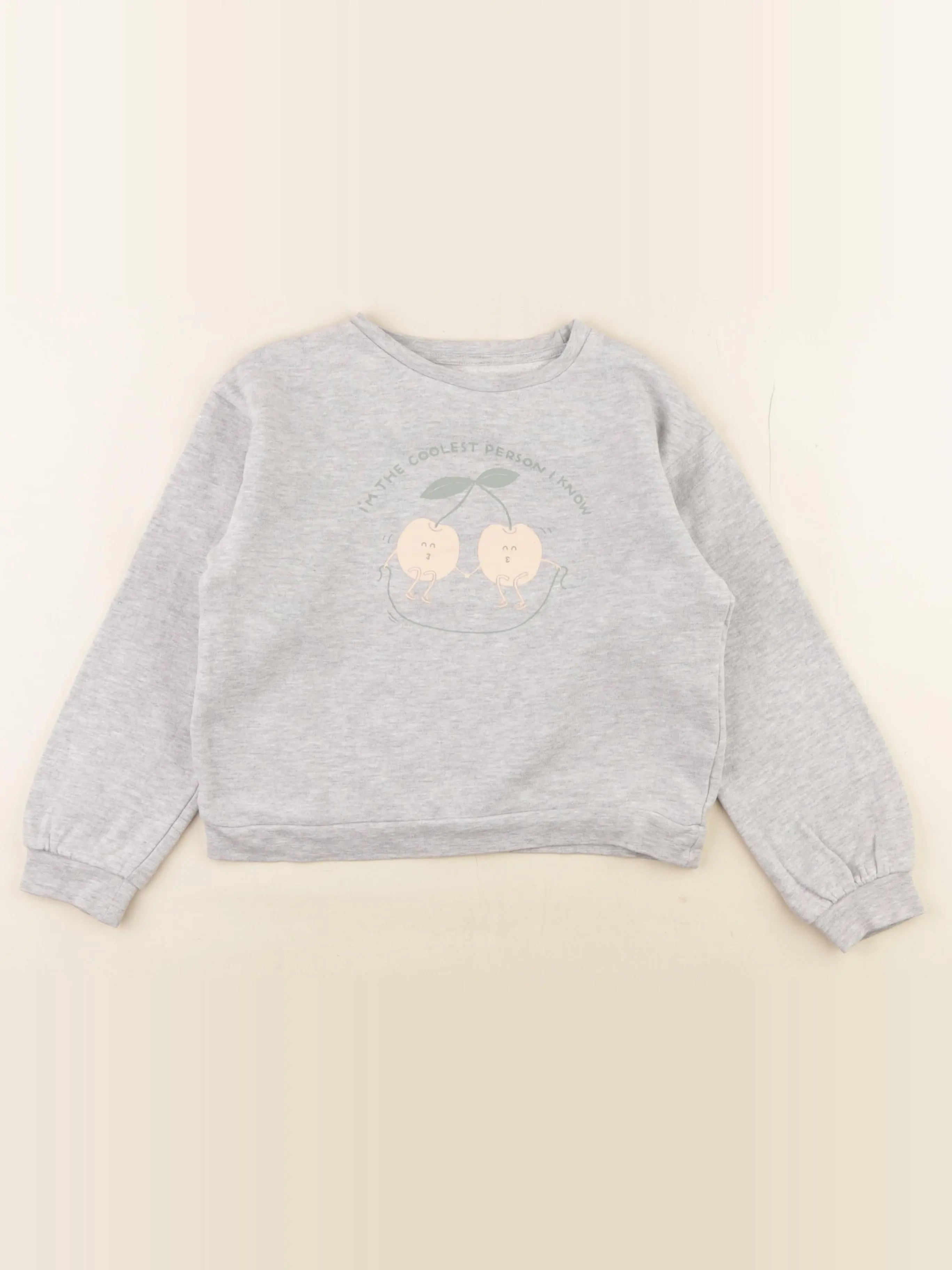 Vertbaudet - sweat gris - 8 ans