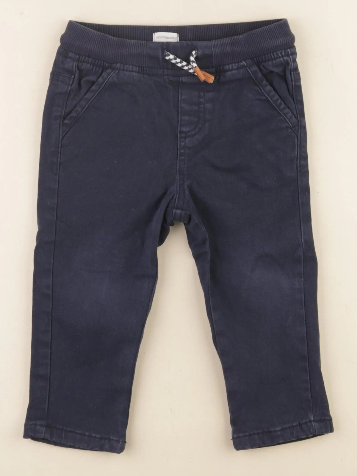 Vertbaudet - pantalon doublé bleu - 24 mois
